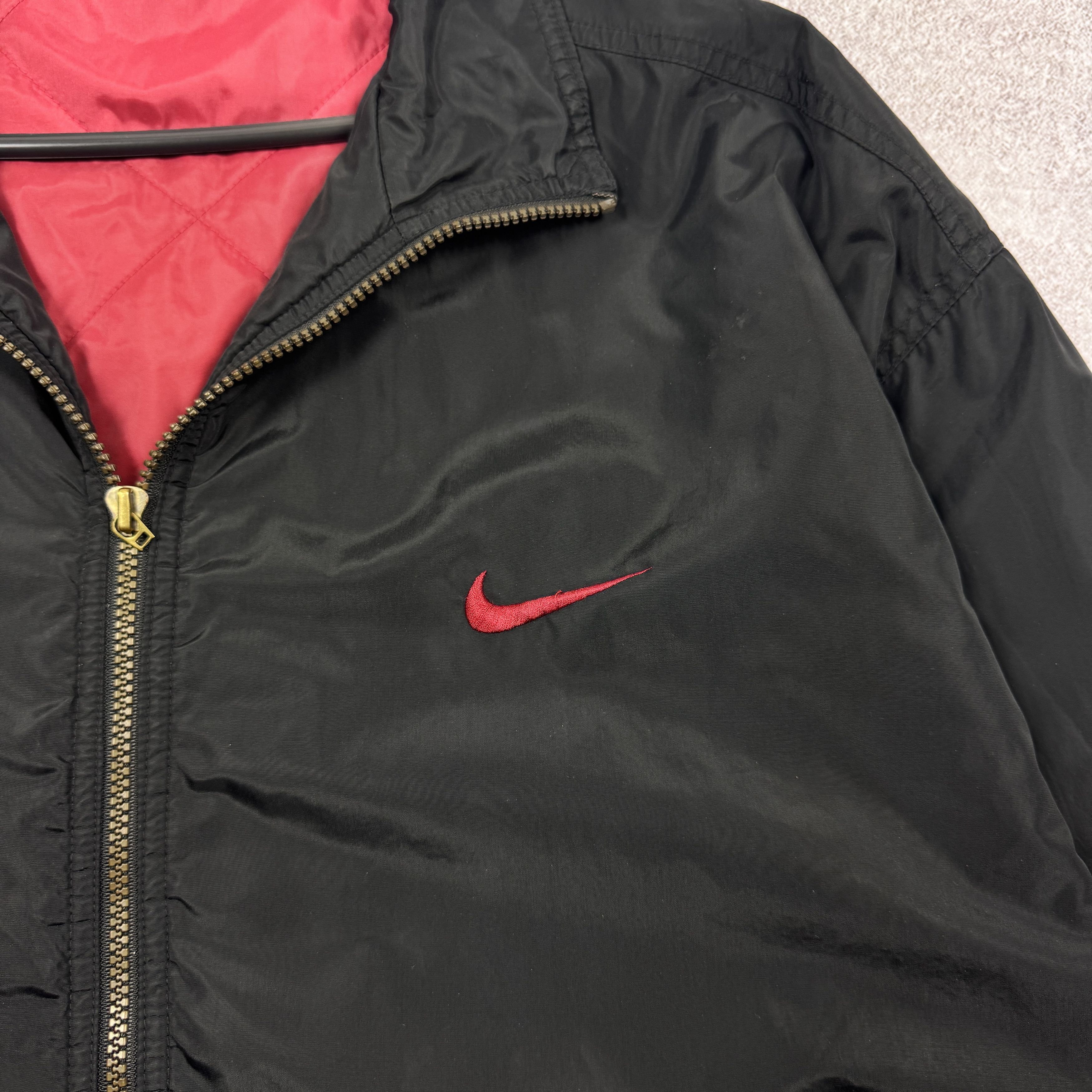 Nike 00s Vintage Nike Backside Big Logo Black Nylon Jacket XXL Size US XXL / EU 58 / 5 - 5 Thumbnail