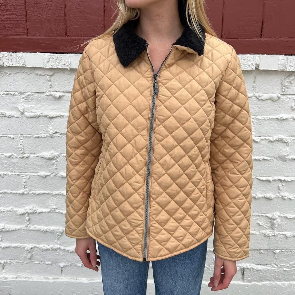 Vintage Vintage Tan Quilted Jacket Size S / US 4 / IT 40 - 1 Thumbnail