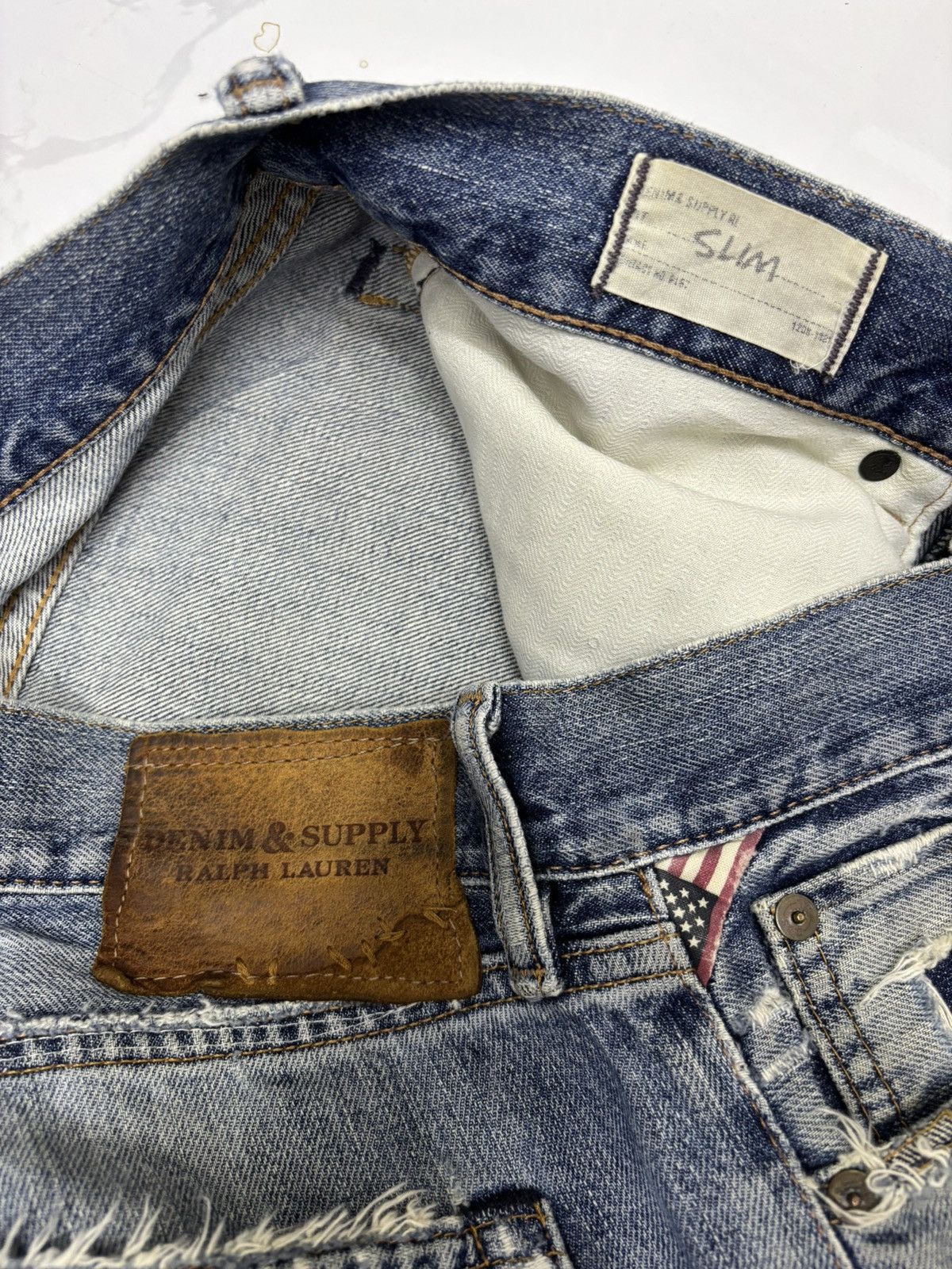 RRL Ralph Lauren Ralph Lauren Patchwork Slim Jeans Distressed Denim Size US 32 / EU 48 - 9 Thumbnail