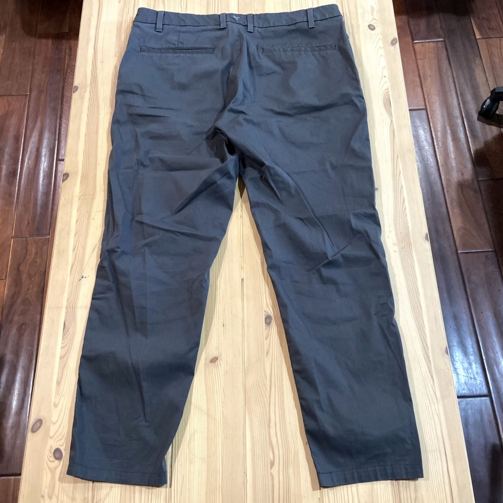 Vintage Bird Dogs Pants Mens 36x30 Gray Chino Regular Flat Front 5-Pocket Stretch Cotton Blend Tapered Size US 36 / EU 52 - 7 Thumbnail