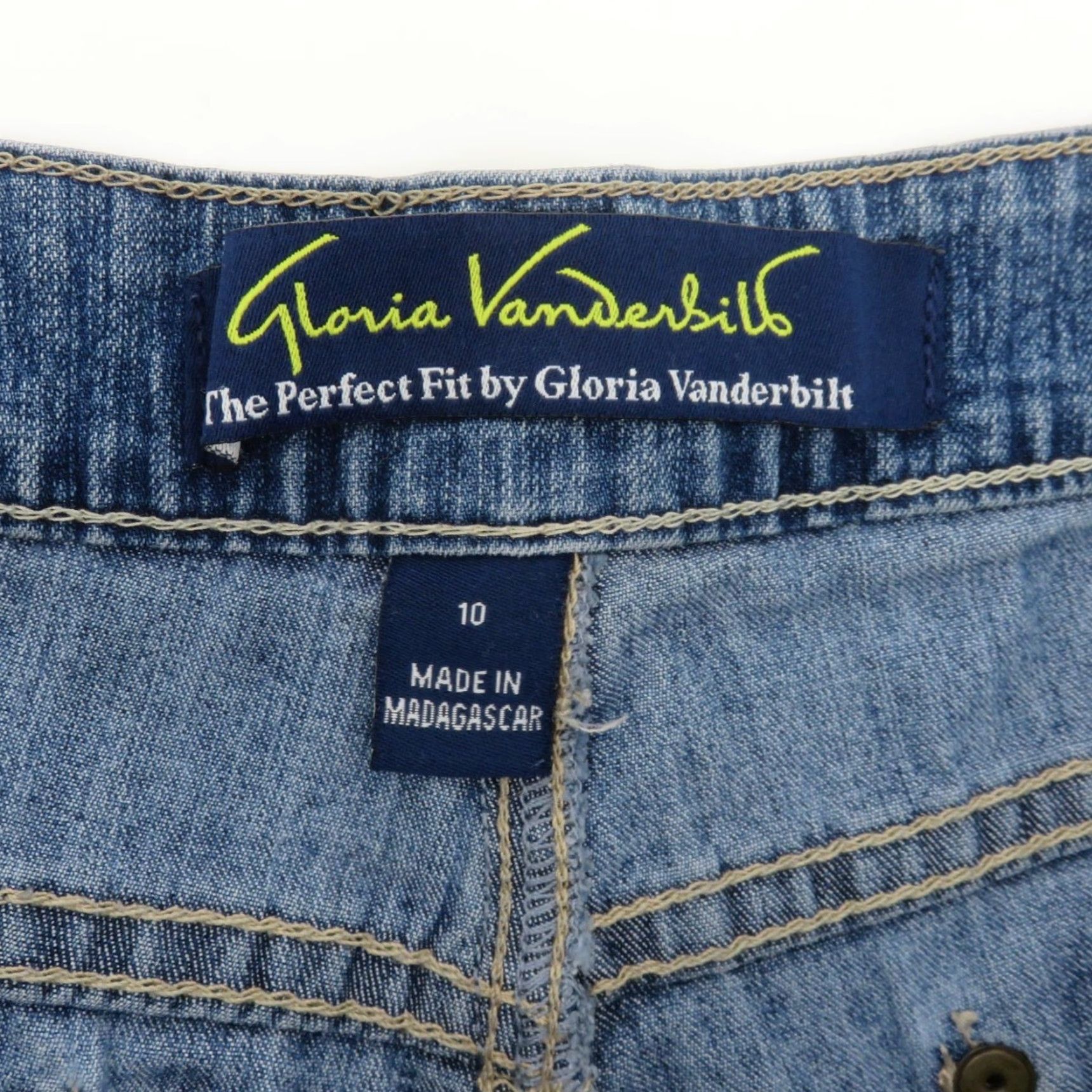 Gloria Vanderbilt VINTAGE Gloria Vanderbilt Womens 10 Perfect Fit Blue Denim Shorts Pockets Cotton Denim Shorts Casual Summer Spring Mom Size 32" / US 10 / IT 46 - 7 Thumbnail