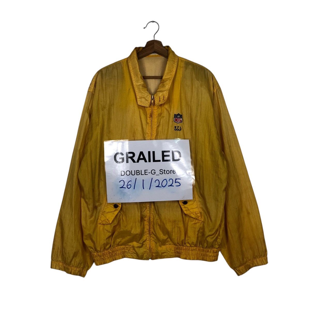 Japanese Brand × NFL × Vintage 📌Vintage Bomber Jacket Rich Yellow NFL Golf Size US L / EU 52-54 / 3 - 1 Thumbnail