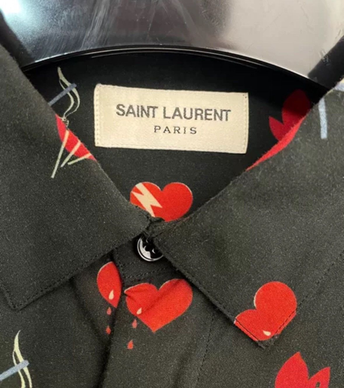 Saint Laurent Paris × Yves Saint Laurent Saint Laurent SLP Authentic Love Red Lips Non Smoking Shirt Size US S / EU 44-46 / 1 - 4 Thumbnail