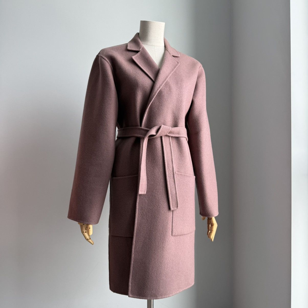 Bottega Veneta Bottega Veneta 100% Cashmere Belted Trench Coat Pink Size S / US 4 / IT 40 - 2 Thumbnail