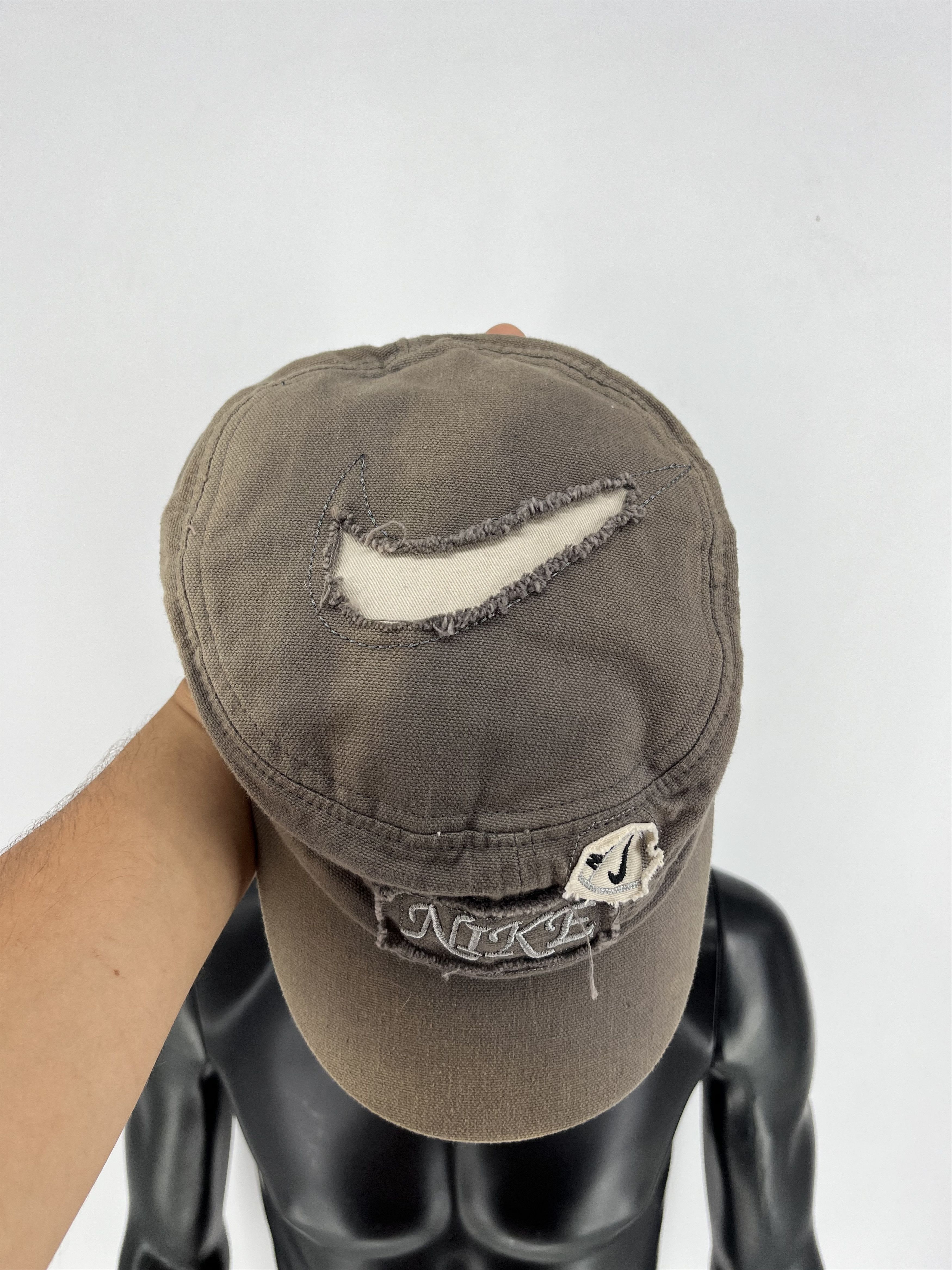 Nike × Vintage Nike Y2K 90s Vintage Hat Cap Swoosh Streetwear Avant Garde Size ONE SIZE - 3 Thumbnail