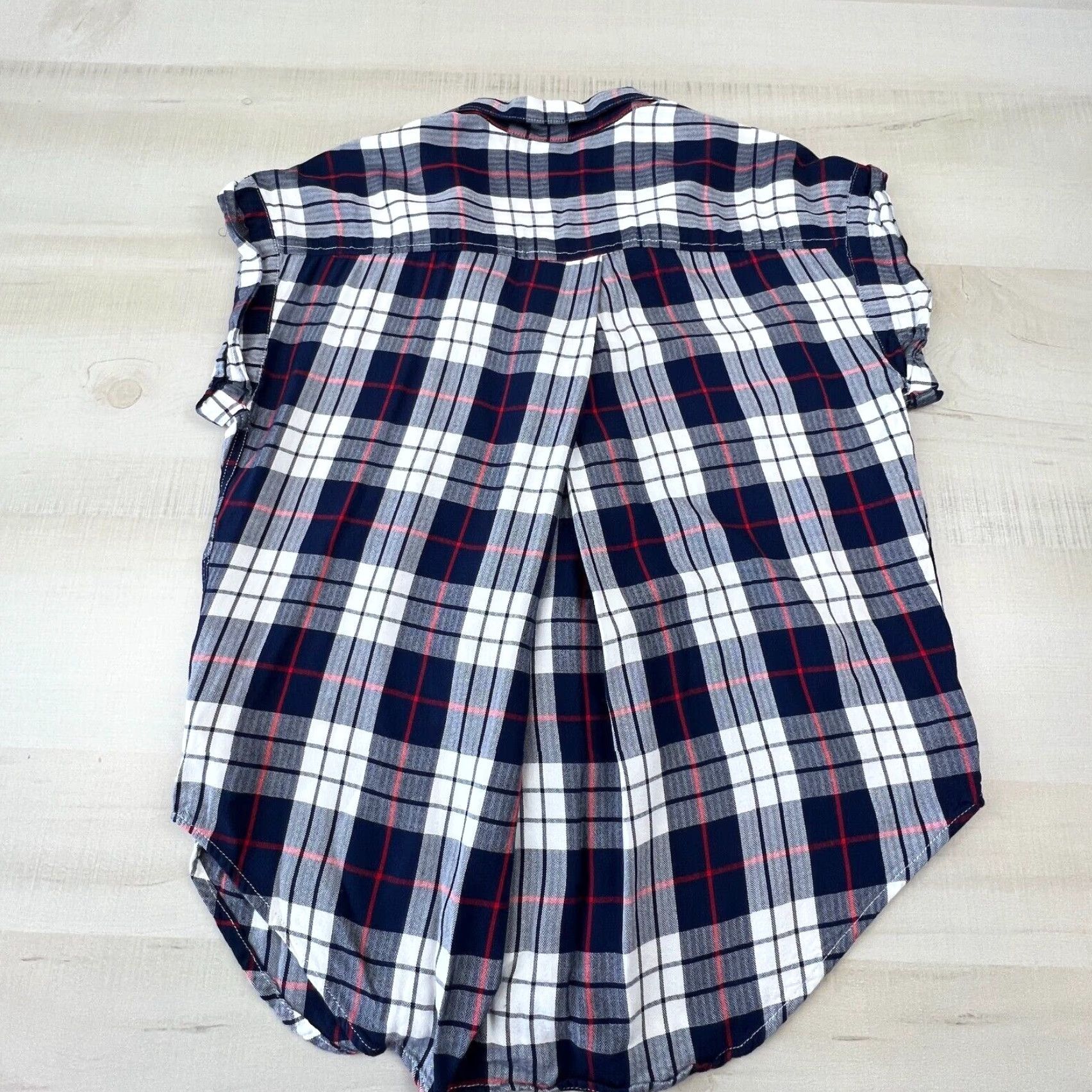 Vintage Jachs Womens Blue Plaid Sleeveless Button Up Shirt Small Size S / US 4 / IT 40 - 7 Thumbnail