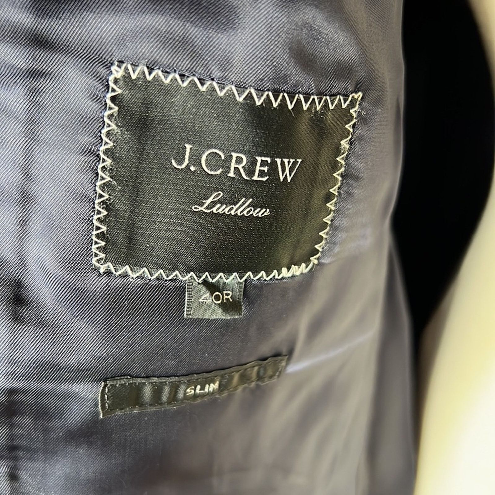 J.Crew J. Crew Navy Ludlow Slim Fit Italian Chino Jacket Size 40R - 10 Thumbnail