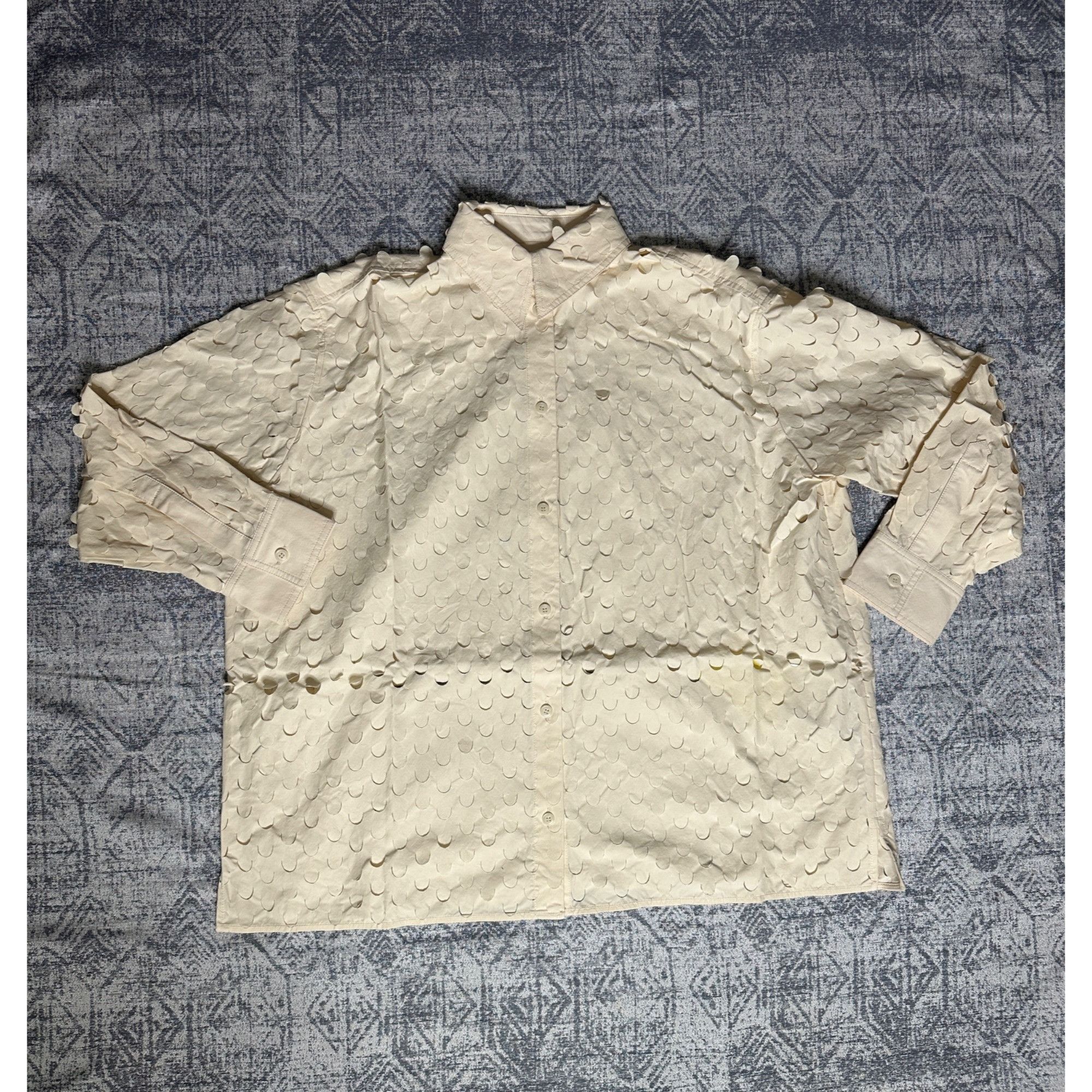 Nanushka Nanushka Aphea Laser Cut Heavy Poplin Shirt Size US XS / EU 42 / 0 - 1 Thumbnail