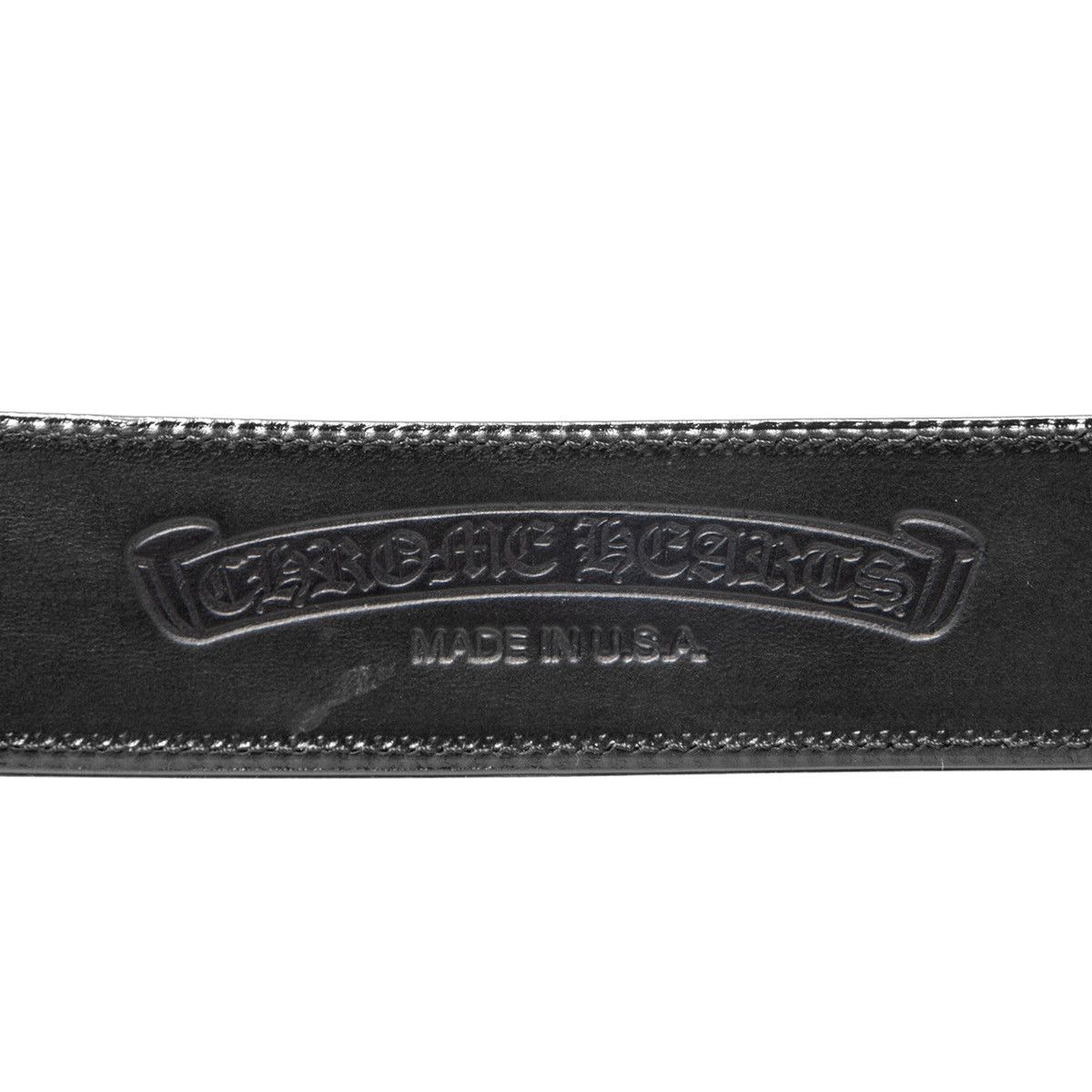 Chrome Hearts Leather Belt Strap Black Size ONE SIZE - 6 Thumbnail