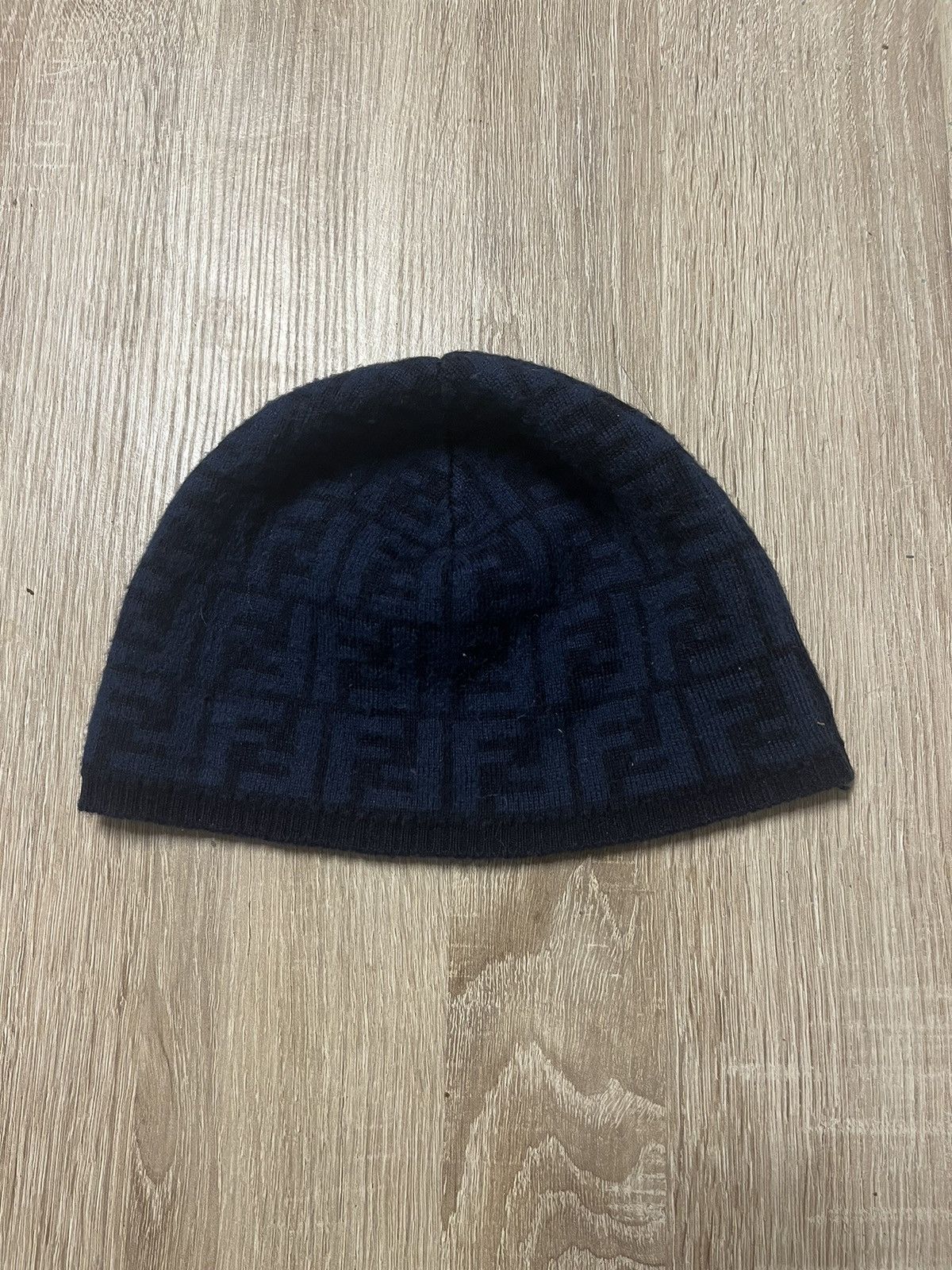 Fendi Fendi Zucca FF Logo Monogram Wool Knitted Beanie fitted Size ONE SIZE - 1 Thumbnail
