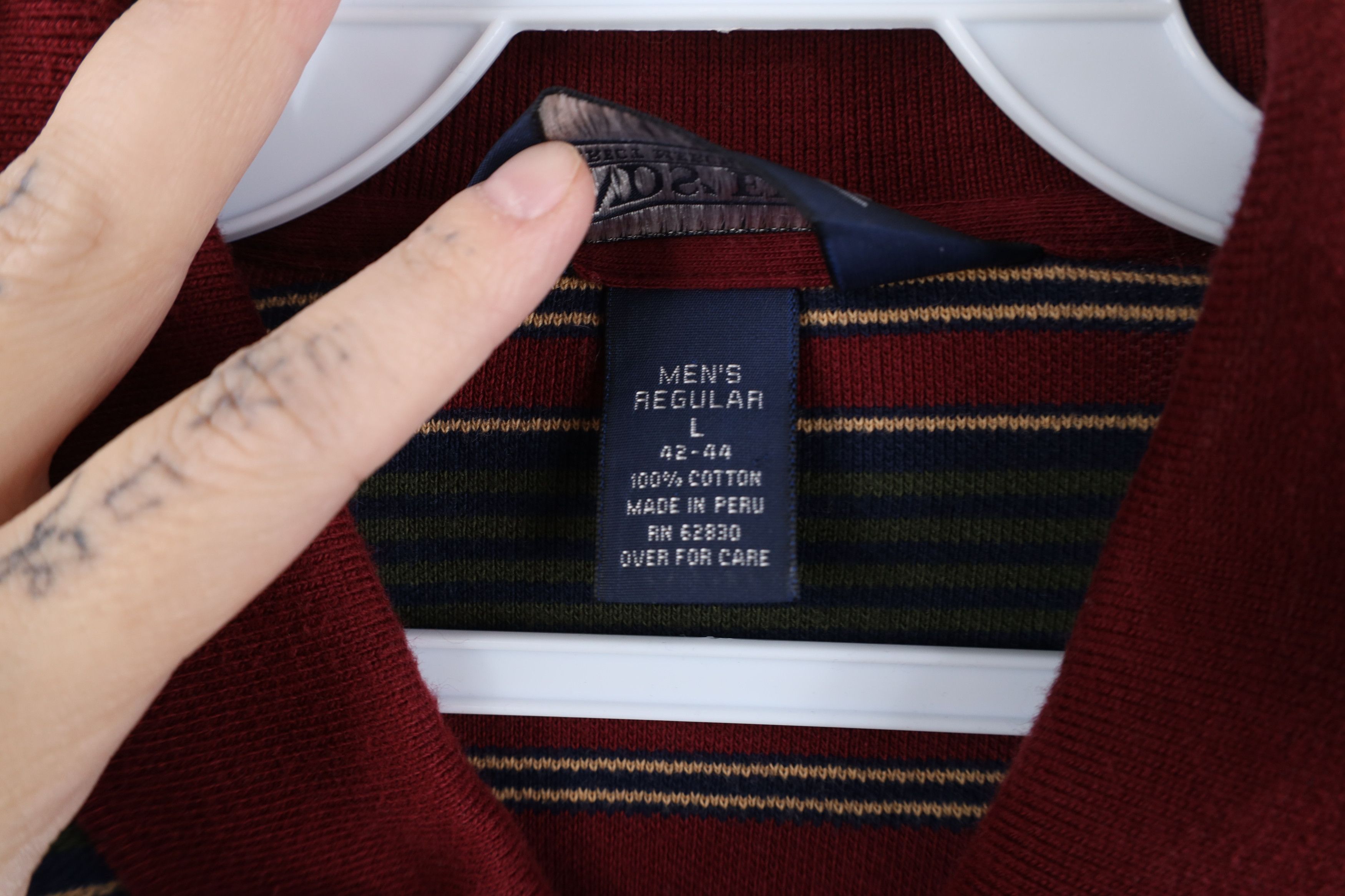 Lands' End Vintage 90s Lands End Block Long Sleeve Rugby Polo Shirt Size US L / EU 52-54 / 3 - 6 Thumbnail