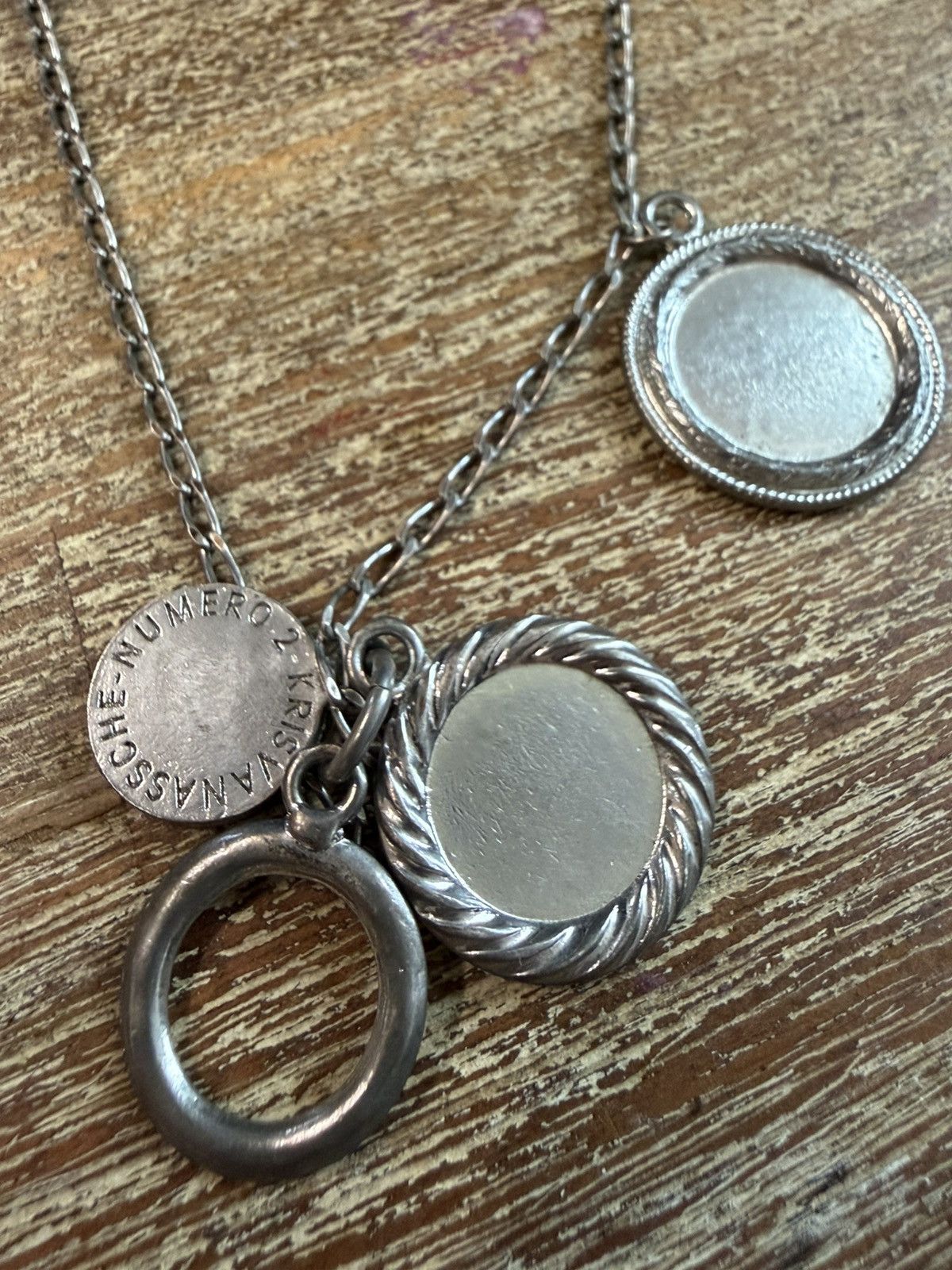 Kris Van Assche KVA - Medallion Multi Pendant Double Chain Necklace Size ONE SIZE - 3 Thumbnail