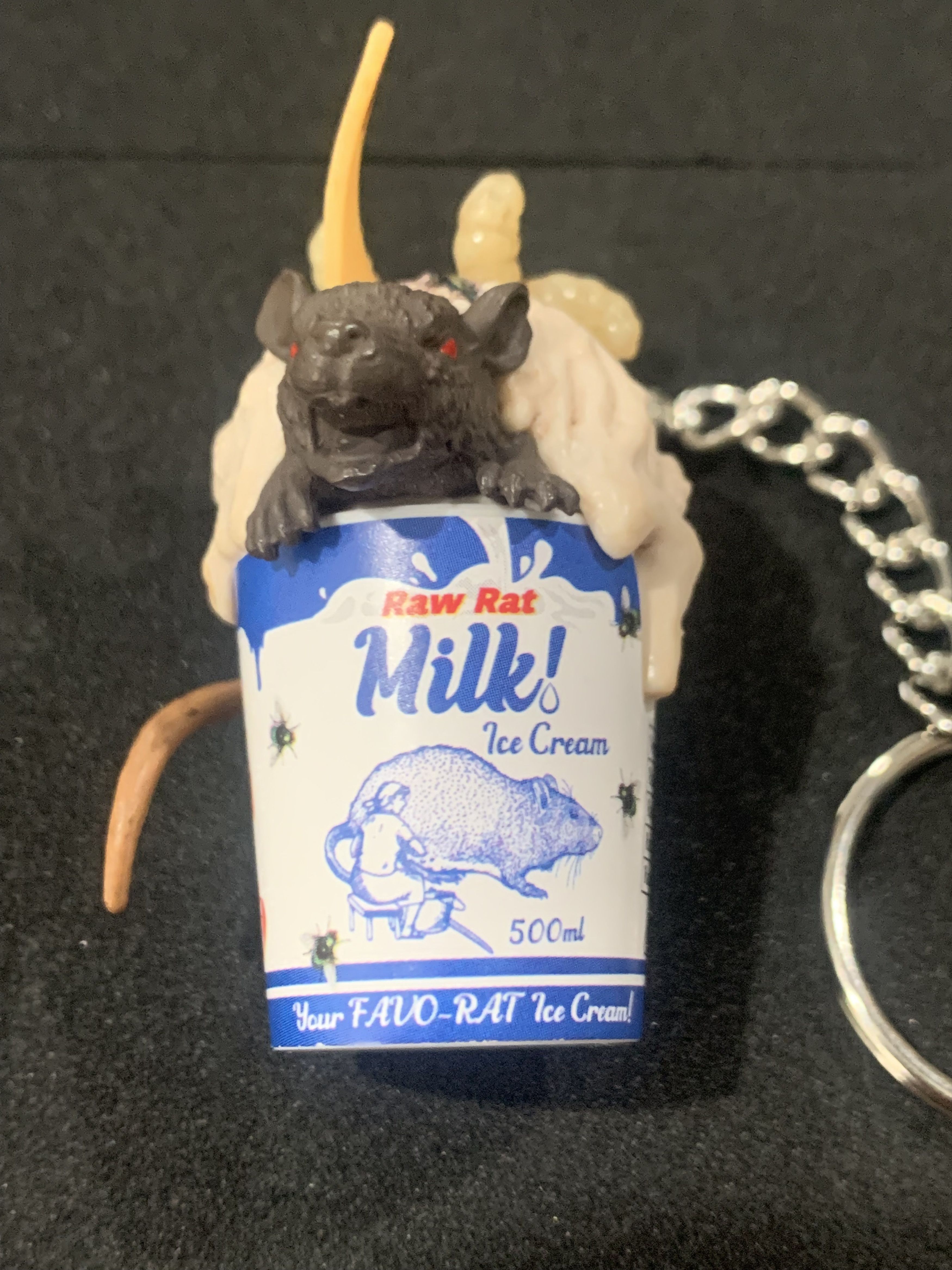 Other Gross Minis S2 Keychain - Raw Rat Milk Ice Cream Size ONE SIZE - 2 Thumbnail