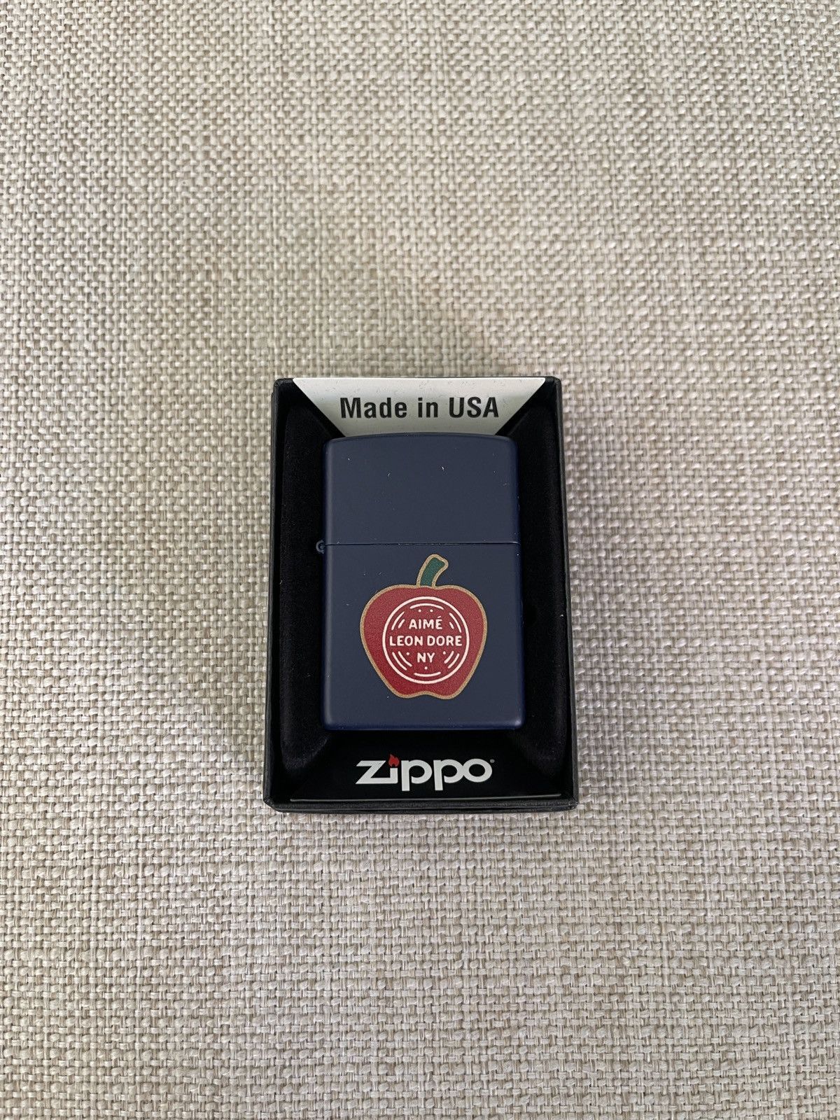 Aime Leon Dore o1mle0725 Size: OS / Apple Energy Zippo Lighter in Navy Size ONE SIZE - 6 Thumbnail