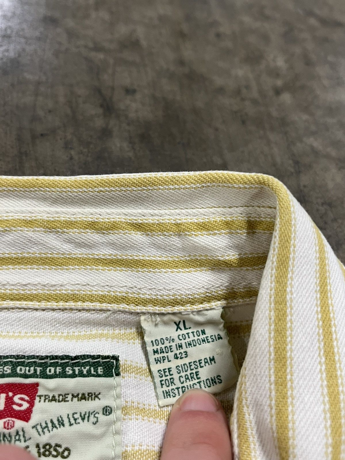 Levi's × Vintage Levi’s stripped heavy cotton preppy look longsleeve rare Size US XL / EU 56 / 4 - 9 Thumbnail