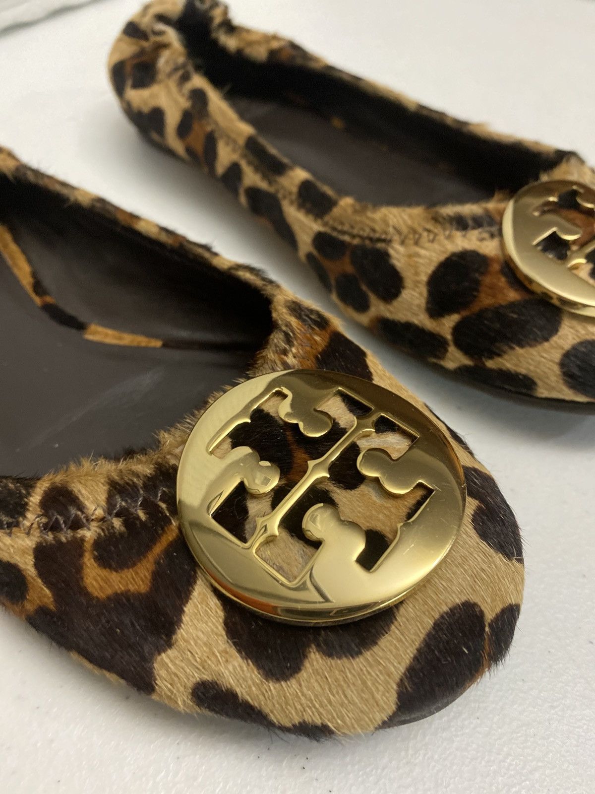 Tory Burch Tory Burch Brown Leopard Print Pony Hair Reva Ballet 7.5 US Size US 7.5 / IT 37.5 - 7 Thumbnail