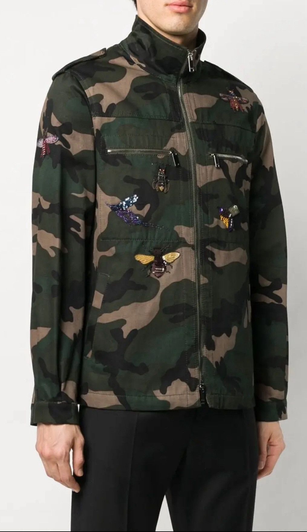 Valentino Valentino Embroidered Bugs Camouflage Print Jacket Size US S / EU 44-46 / 1 - 2 Thumbnail