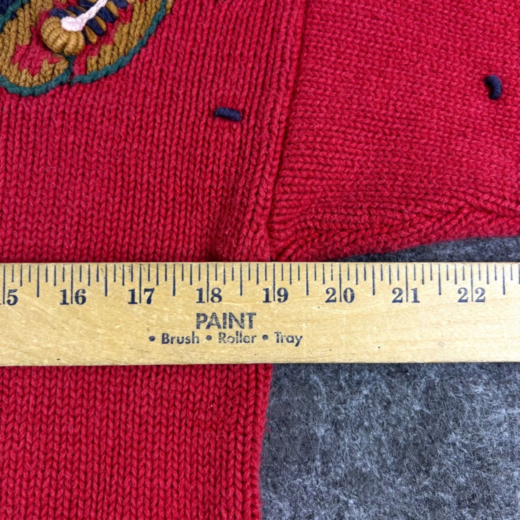 Vintage VINTAGE Segue Sweater Paisley Red Knit Crewneck 90s Pullover S Women Size S / US 4 / IT 40 - 4 Thumbnail
