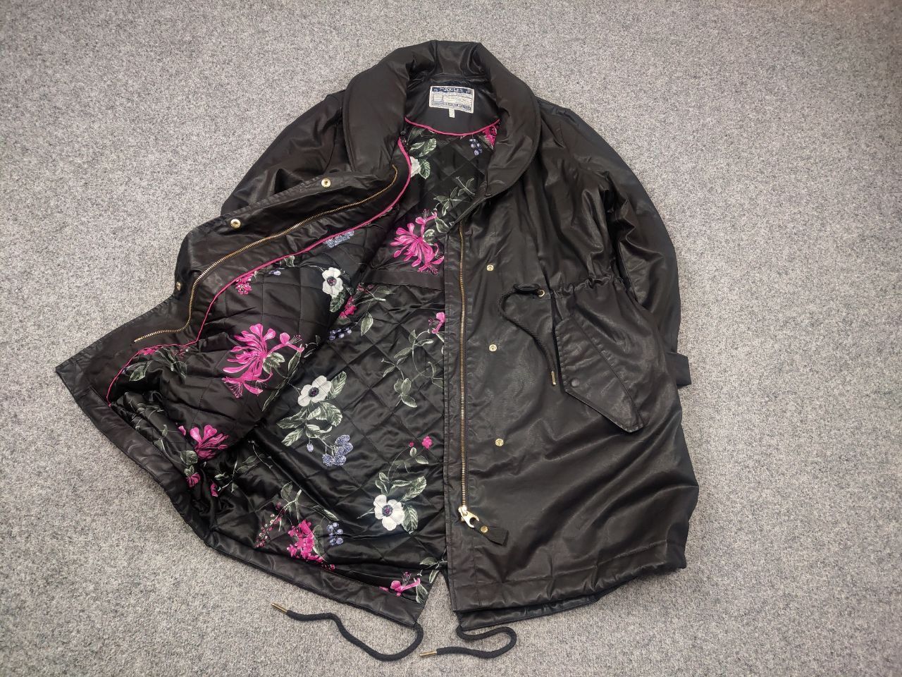 Vintage Joules swanson Design Wax Style Canvas Coat Parka Jacket Size XL / US 12-14 / IT 48-50 - 3 Thumbnail