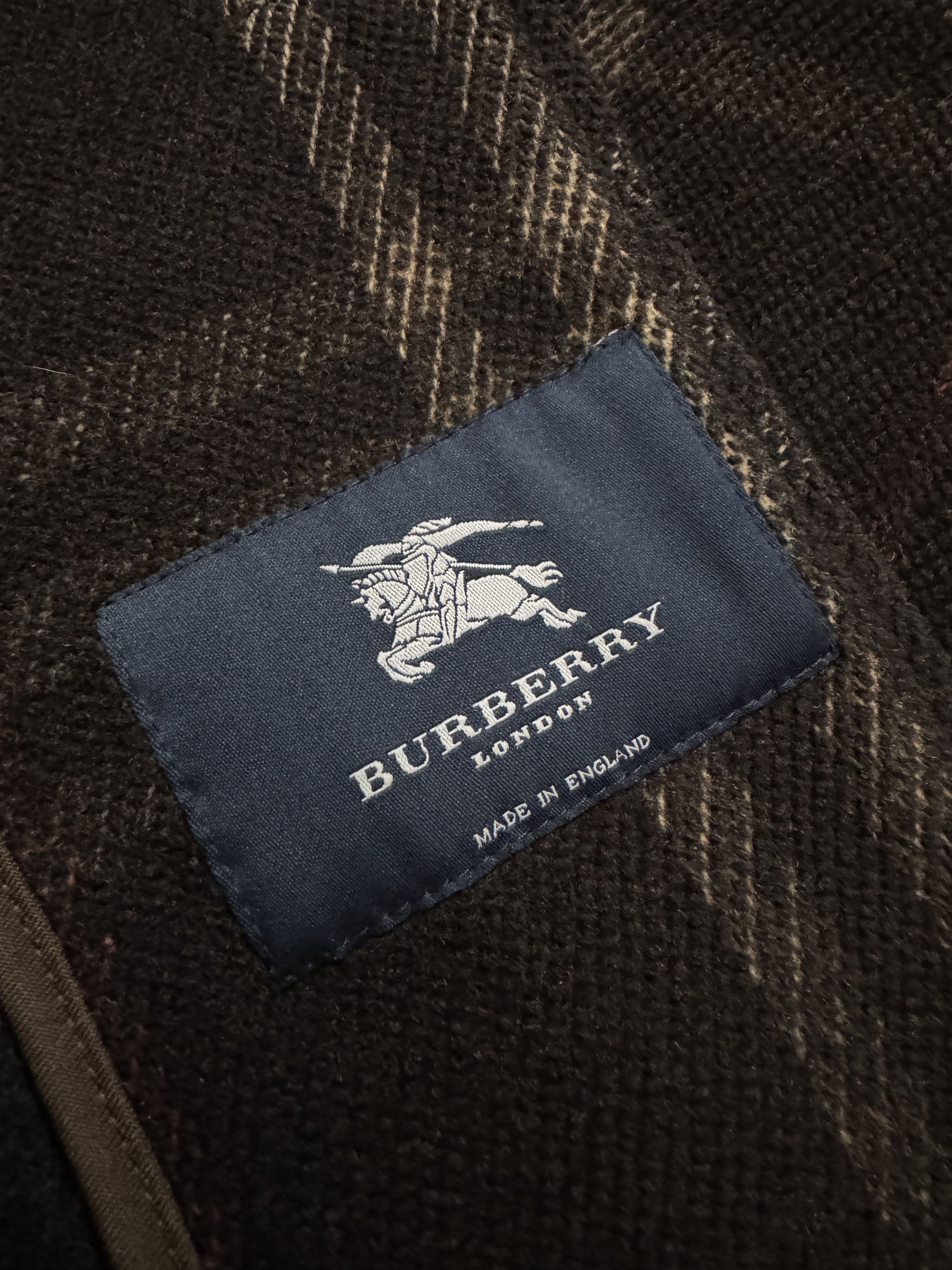 Burberry Vintage Burberry Brown Nova Check Wool Coat Size US L / EU 52-54 / 3 - 15 Thumbnail