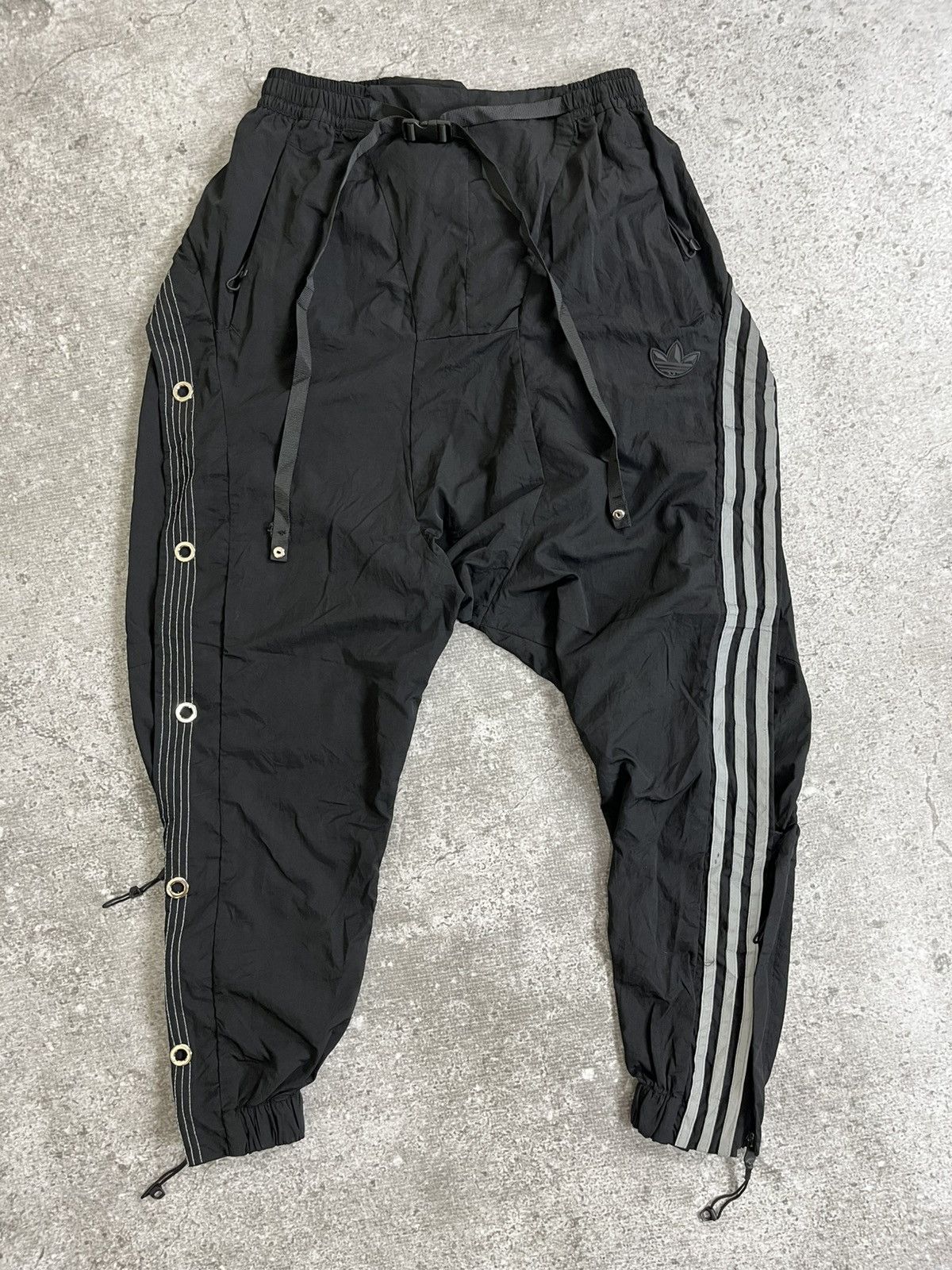 Adidas Adidas x Hamcus FW23 Snap Button 3 Stripe Track Pants Size US 31 - 1 Thumbnail