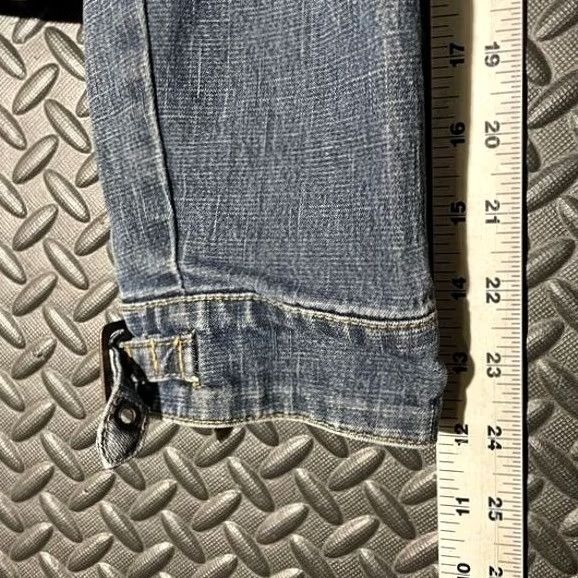 Faded Glory Faded Glory Jean Jacket Women's Blue L Stretch Buckle Pocket Size 36" / US 14 / IT 50 - 7 Thumbnail