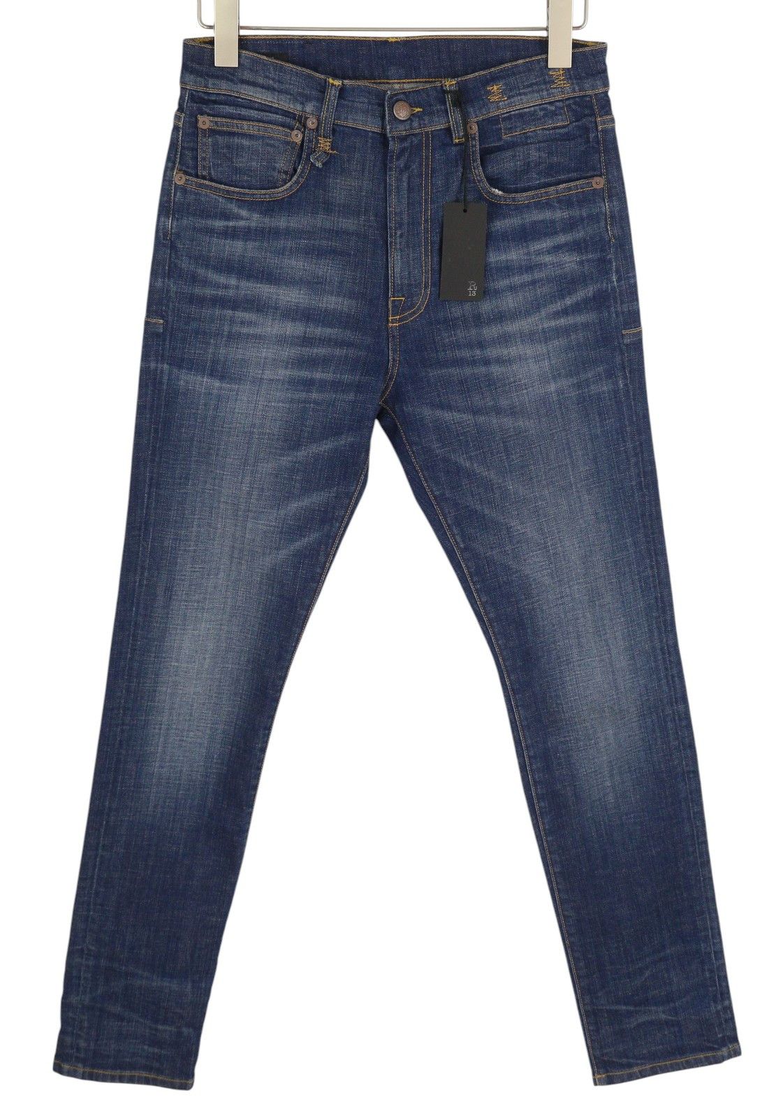 R13 SKATE 32 Howell Indigo Faded Slim Fit Jeans 85426 Size US 32 / EU 48 - 1 Thumbnail