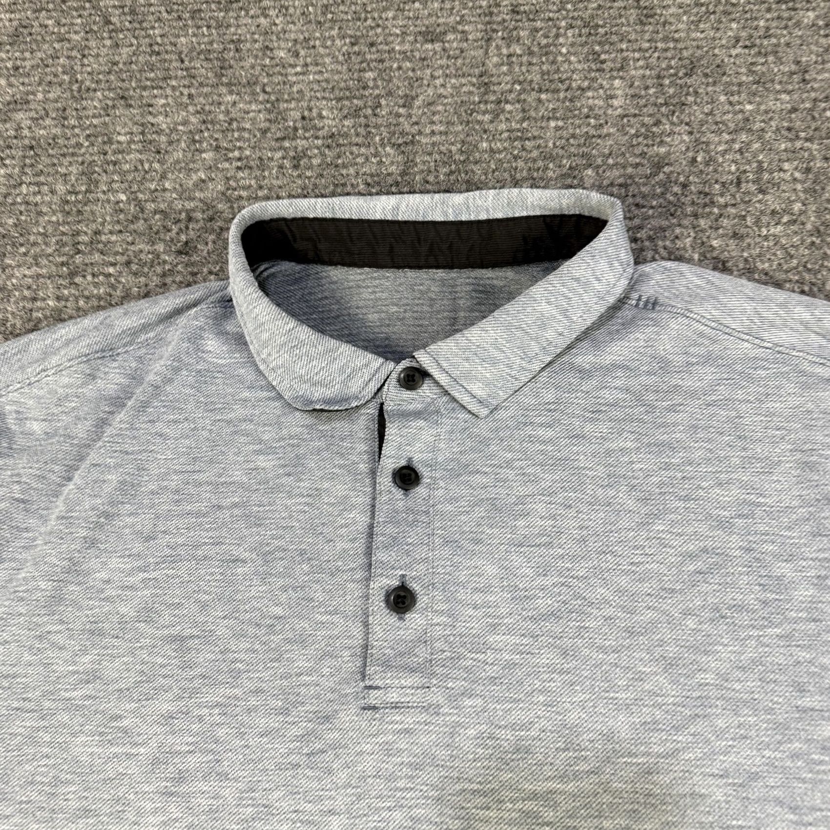 Lululemon Lululemon Polo Shirt Mens Large Gray Heather Performance Golf Athletic Stretch Size US L / EU 52-54 / 3 - 4 Thumbnail