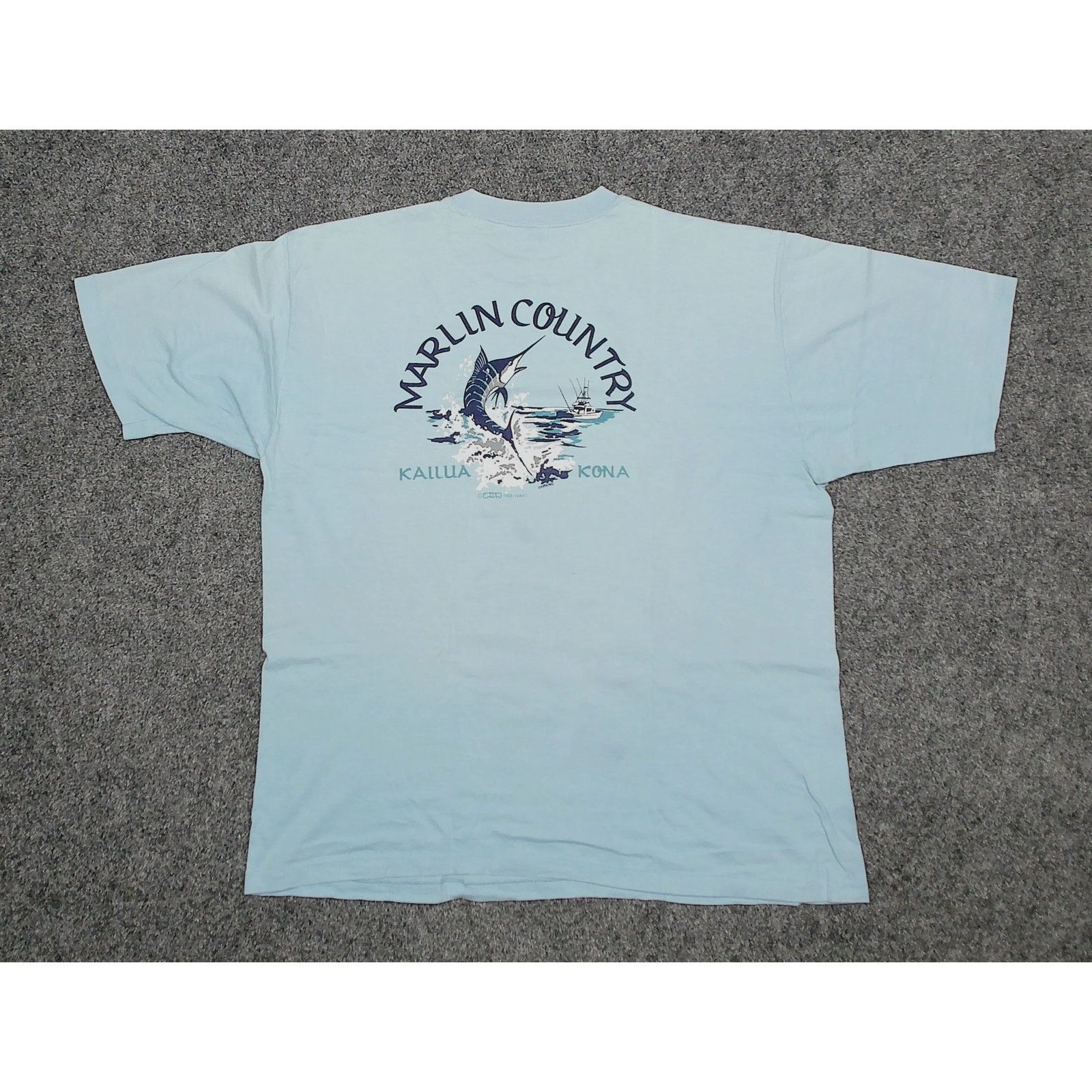 Vintage Crazy Shirts 1980 Single Stitch Sun Faded Marlin Tee XL Size US XL / EU 56 / 4 - 4 Thumbnail