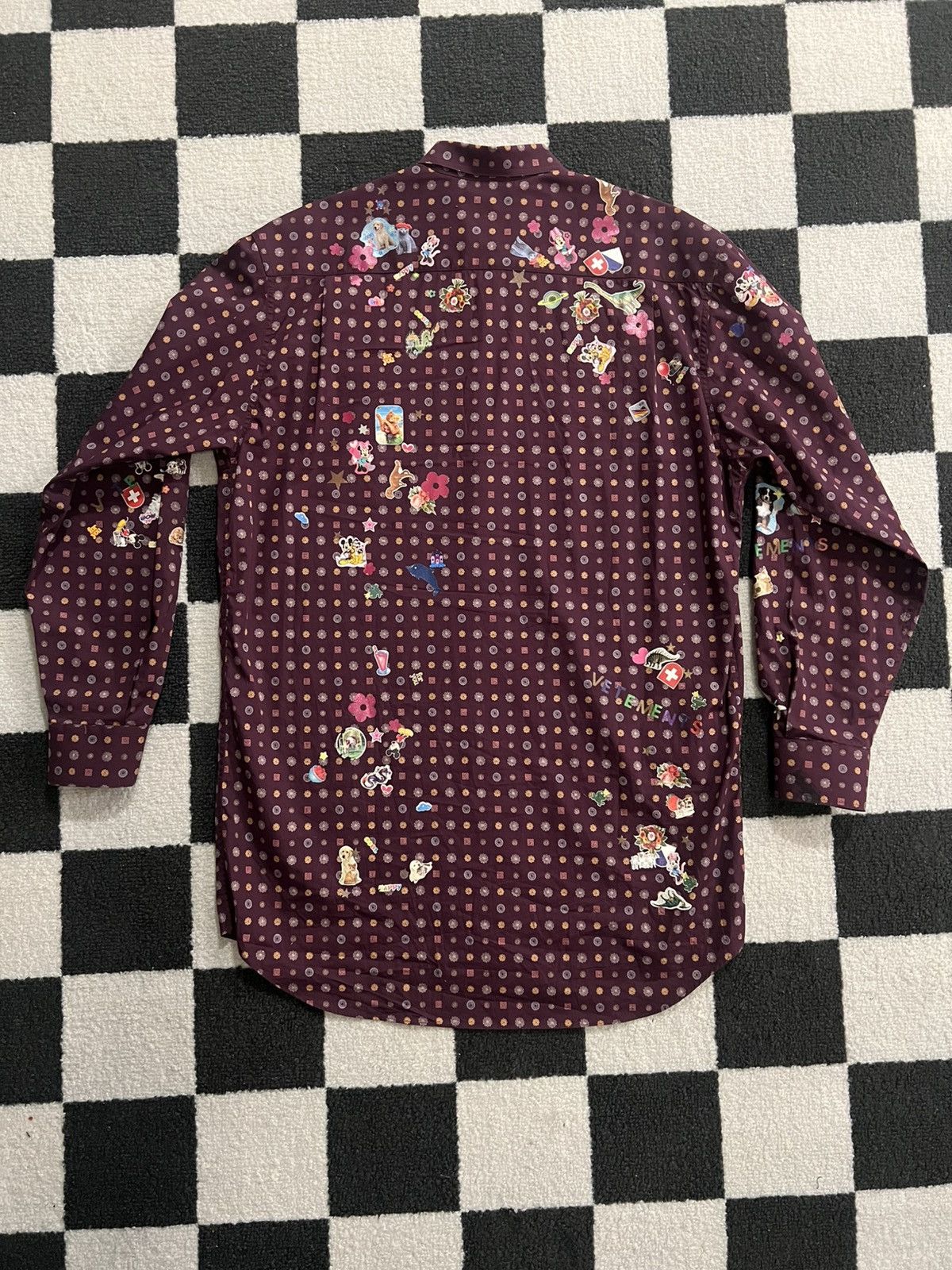 Vetements Purple Paisley Button-up Sticker Shirt Unisex Fits L Size US XS / EU 42 / 0 - 7 Thumbnail
