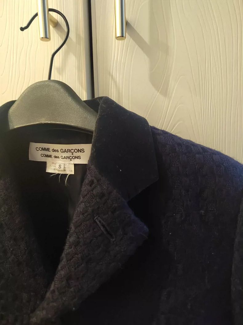 Comme des Garcons Comme Des Garcons Navy blue velvet wool patchwork jacket 25 Size S / US 4 / IT 40 - 4 Thumbnail
