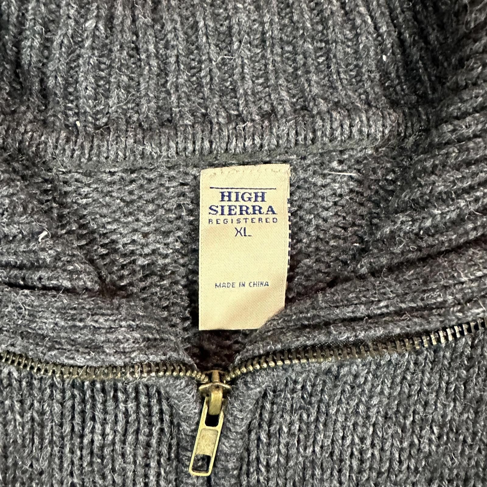 High Sierra High Sierra Mens Sweater XL Gray Knit Half-Zip Pullover Size US XL / EU 56 / 4 - 3 Thumbnail