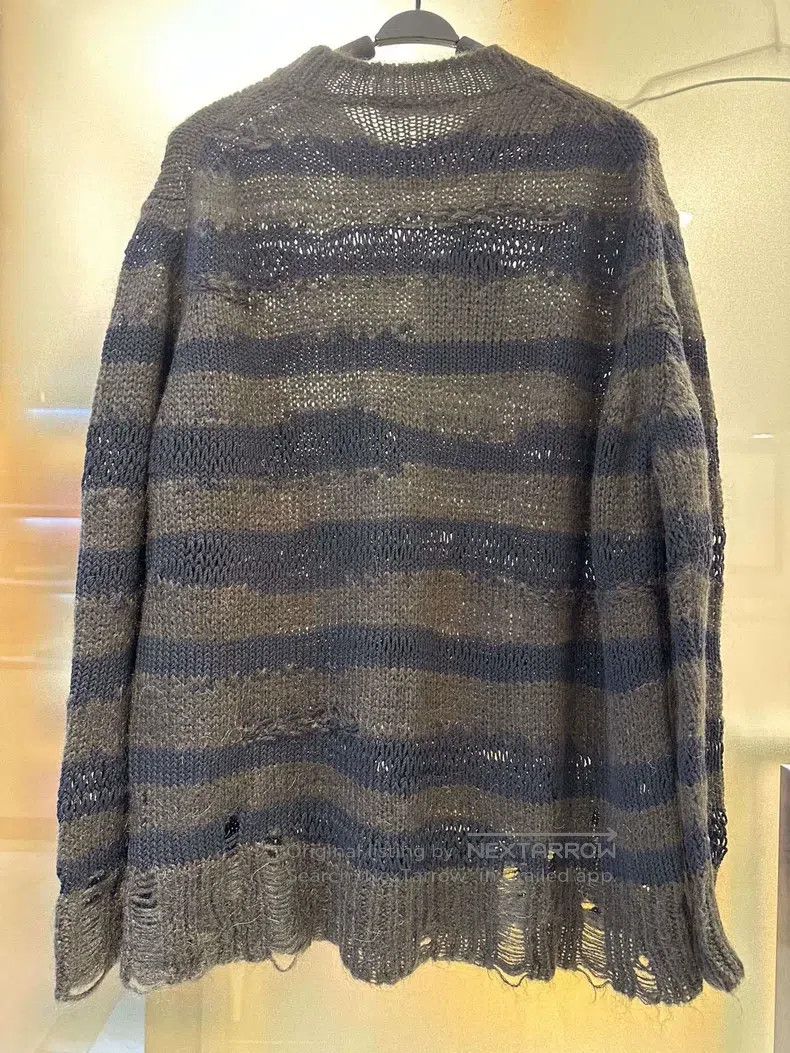 Acne Studios Acne Studios Neutral striped distressed knitted sweater, m Size XS / US 0-2 / IT 36-38 - 5 Thumbnail