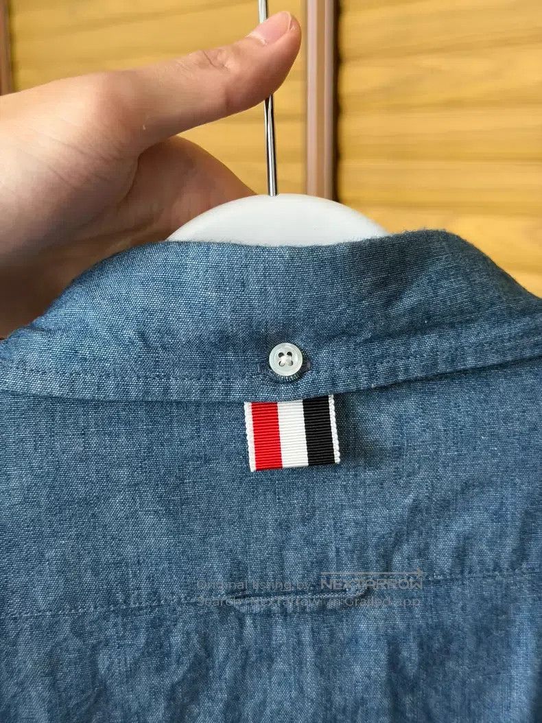 Thom Browne Thom Browne Denim Blue Shirt Size US XL / EU 56 / 4 - 7 Thumbnail