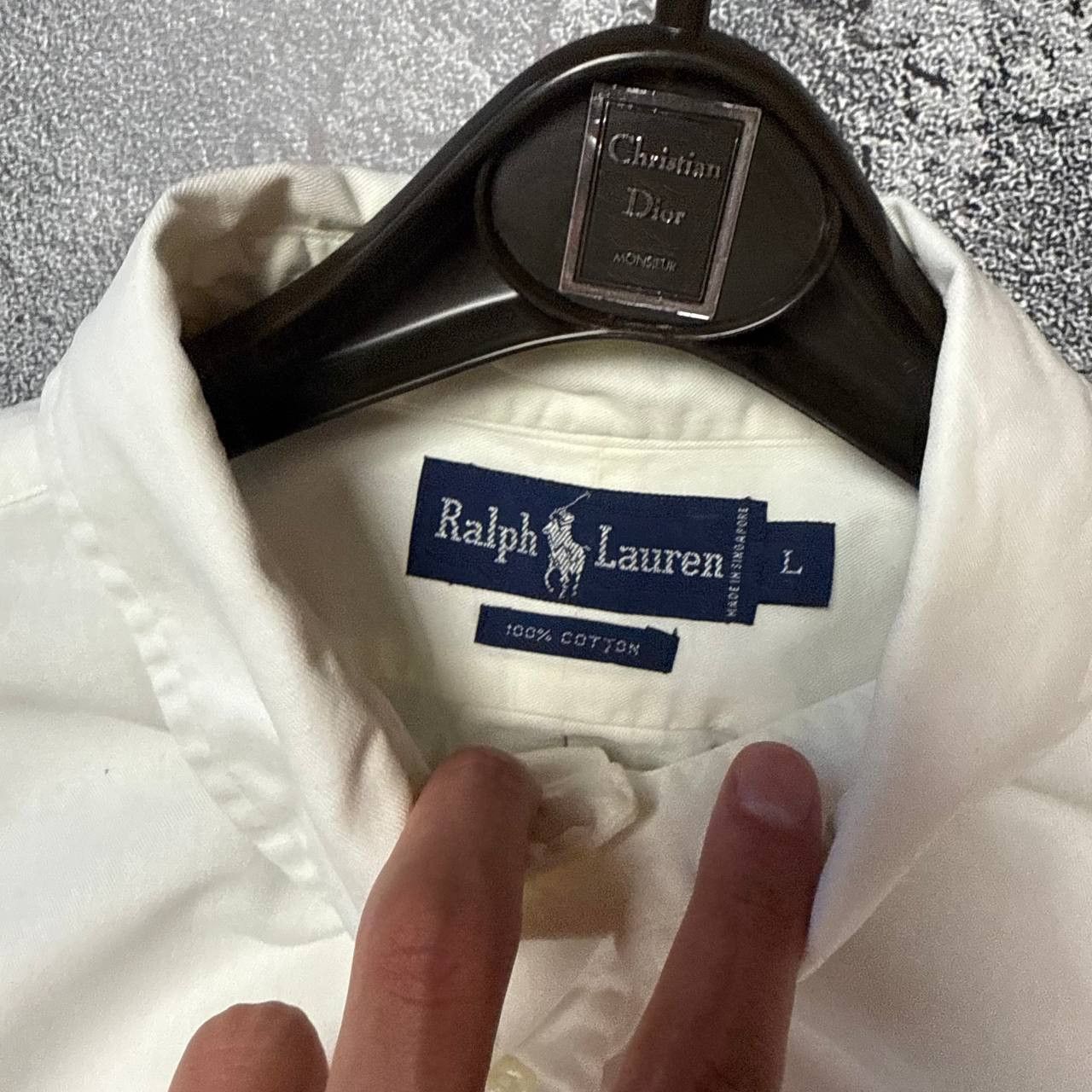 Polo Ralph Lauren Vintage 1990s Polo USA Dress Shirt White Ralph Lauren Size US L / EU 52-54 / 3 - 10 Thumbnail