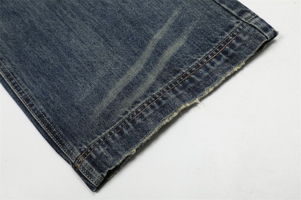Jean Men's street hip-hop loose washed distressed heavy jeans Size US 32 / EU 48 - 6 Thumbnail