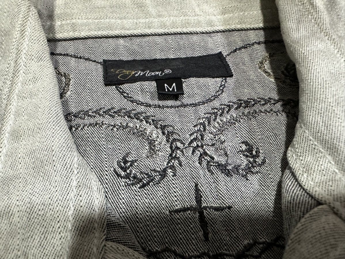 Hysteric Glamour × Japanese Brand × Seditionaries 🔥Sick Y2K Day Moon Western Shirt Zipper Ash Dyed Goth Punk Size US M / EU 48-50 / 2 - 10 Thumbnail