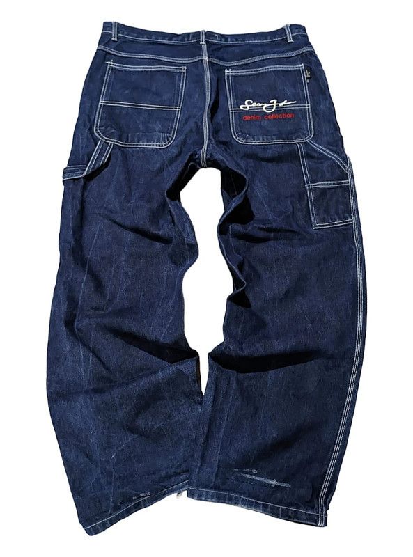 Image of Archival Clothing x Kanye West Baggy Sean John Hiphop Swag Drip Trap Oversize in Denim (Size 40)