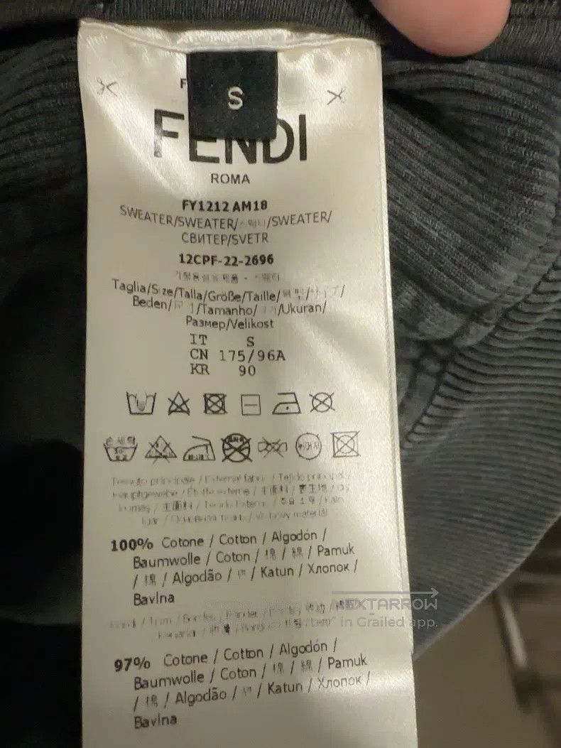 Fendi Fendi Co-branded Marc Jacobs Distressed Sweatshirt Size US S / EU 44-46 / 1 - 6 Thumbnail