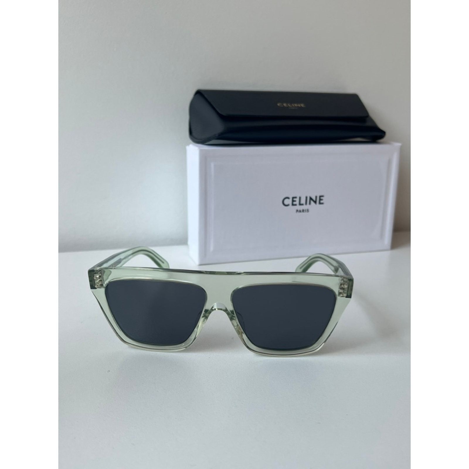 Celine NEW Celine CL40256I Transparent Green Sunglasses Size ONE SIZE - 5 Thumbnail