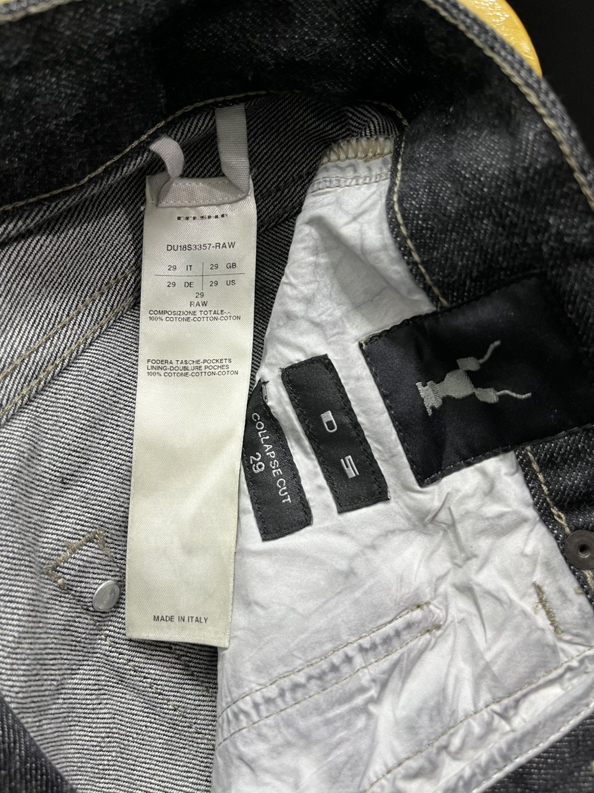 Rick Owens Drkshdw FW18 Rick Owens DRKSHDW Indigo Collapse Cut Jeans Size US 29 - 8 Thumbnail