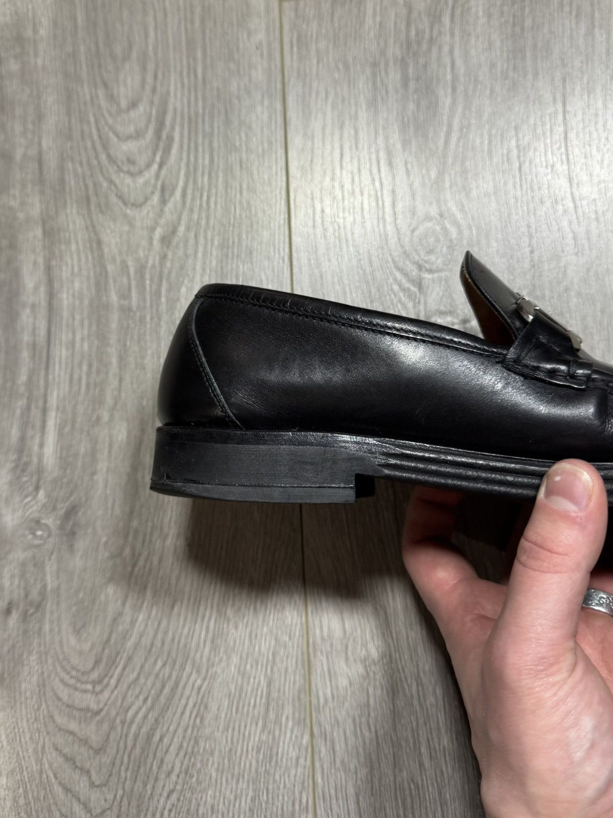 Salvatore Ferragamo × Vintage Vintage Salvatore Ferragamo Master Loafer Black Leather Size US 8 / EU 41 - 6 Thumbnail