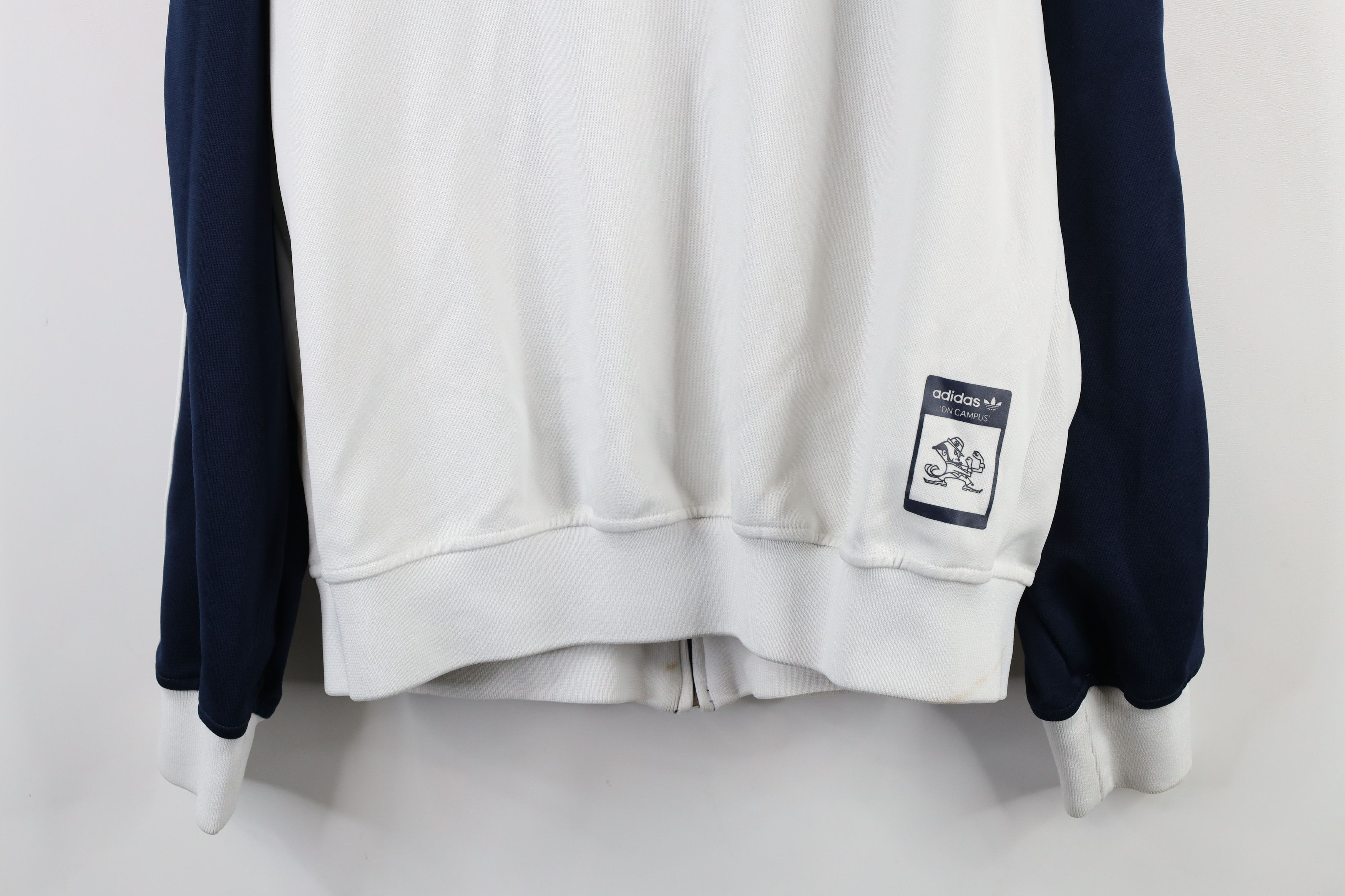 Adidas × Vintage Retro Adidas Striped Notre Dame University Track Jacket Size US L / EU 52-54 / 3 - 16 Thumbnail