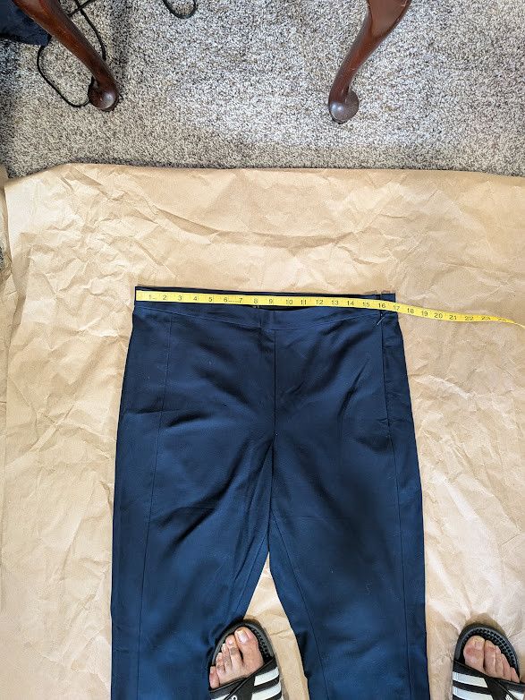 Banana Republic navy Devon stretch skinny ankle size 14 pants Size 36" / US 14 / IT 50 - 3 Thumbnail