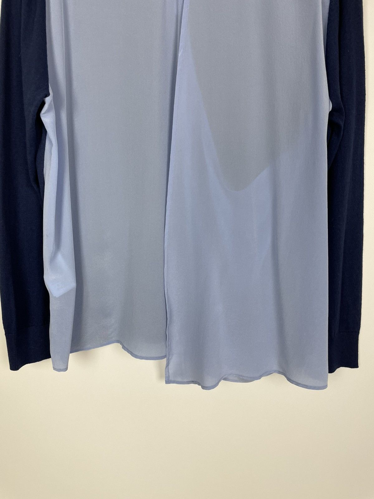 Sandro Sandro Paris Blue Ipolit Silk Back Sweater Open Ti Size M / US 6-8 / IT 42-44 - 7 Thumbnail