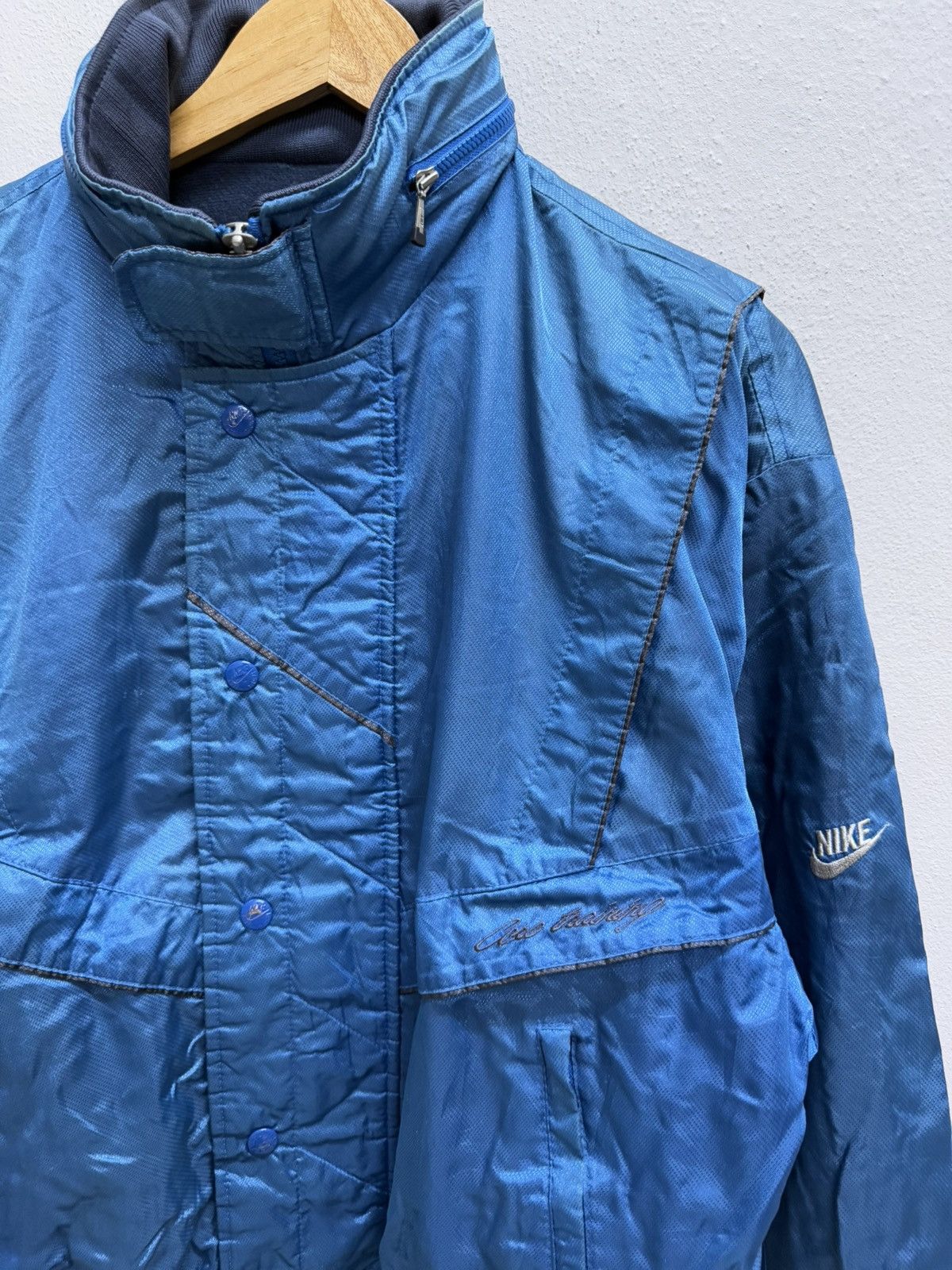 Nike Vintage 90s Nike Nylon Bomber Jacket Size US L / EU 52-54 / 3 - 22 Thumbnail
