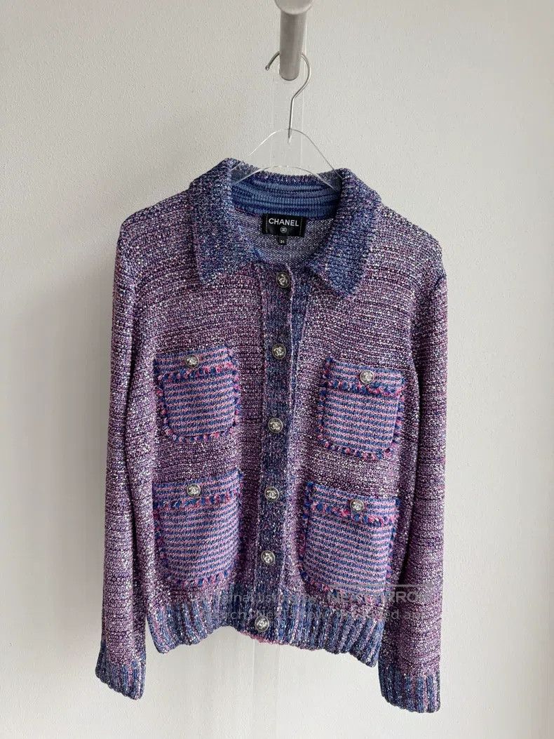 Chanel Chanel 23P pink and purple sequin jacket Size XXS / US 00 / IT 34 - 1 Thumbnail