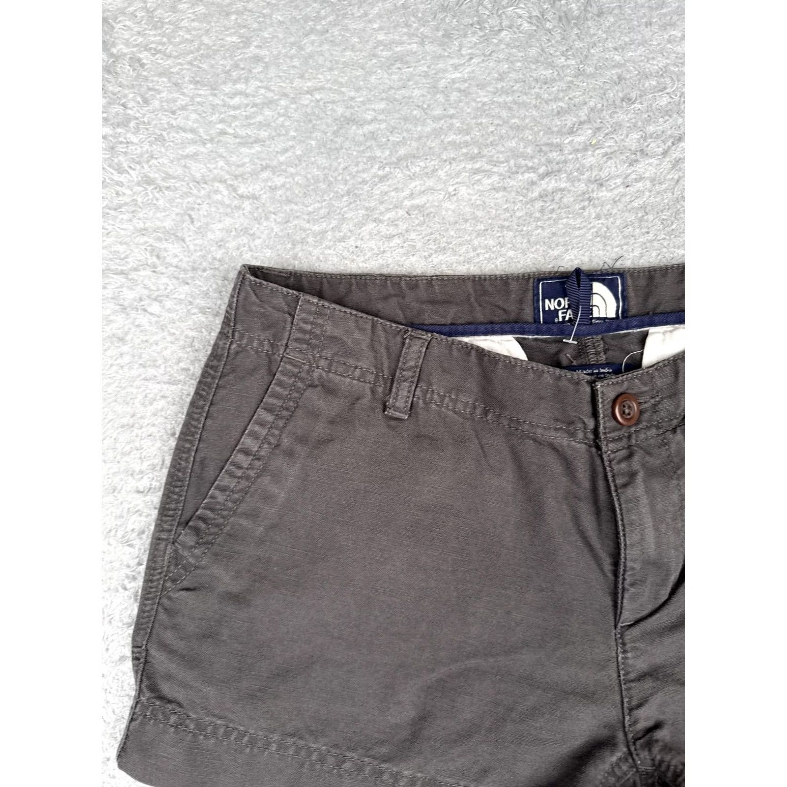 The North Face The North Face Shorts Womens 6 Gray Cotton Linen Chino 3 Inseam Pockets Casual Size 28" / US 6 / IT 42 - 4 Thumbnail