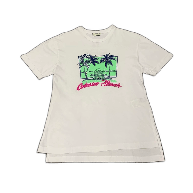 Fendi Fendi Sequin Palm Tree Graphic Short Sleeve TShirt Size S / US 4 / IT 40 - 1 Thumbnail
