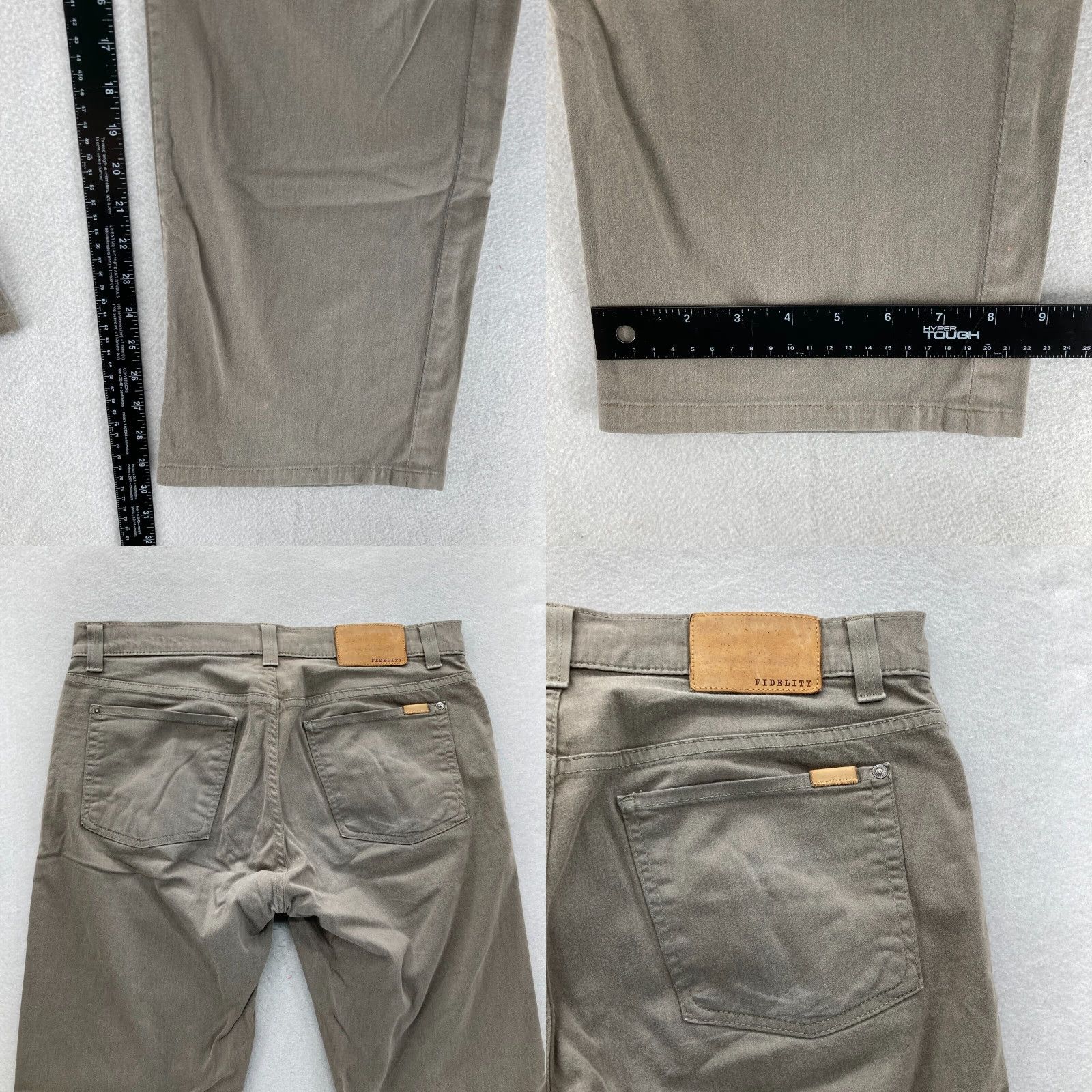 Vintage Fidelity Denim 50-11 5-Pocket Pants Mens 36x30 Straight Leg Havana Twill Stretch Size US 36 / EU 52 - 9 Thumbnail